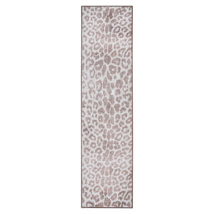 Miya Leopard Brown Washable Rug