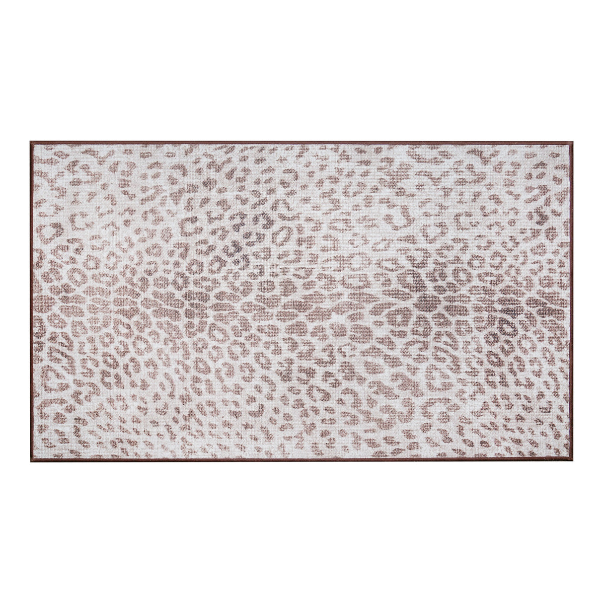 Miya Leopard Brown Washable Rug