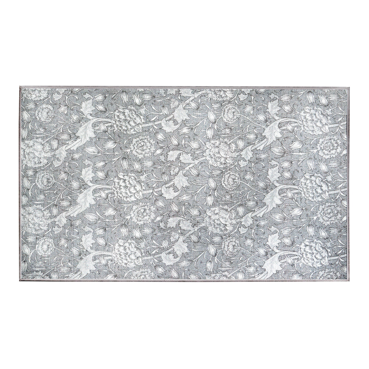 Kalini Floral Grey Washable Rug