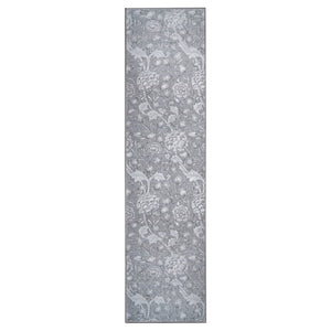 Kalini Floral Grey Washable Rug