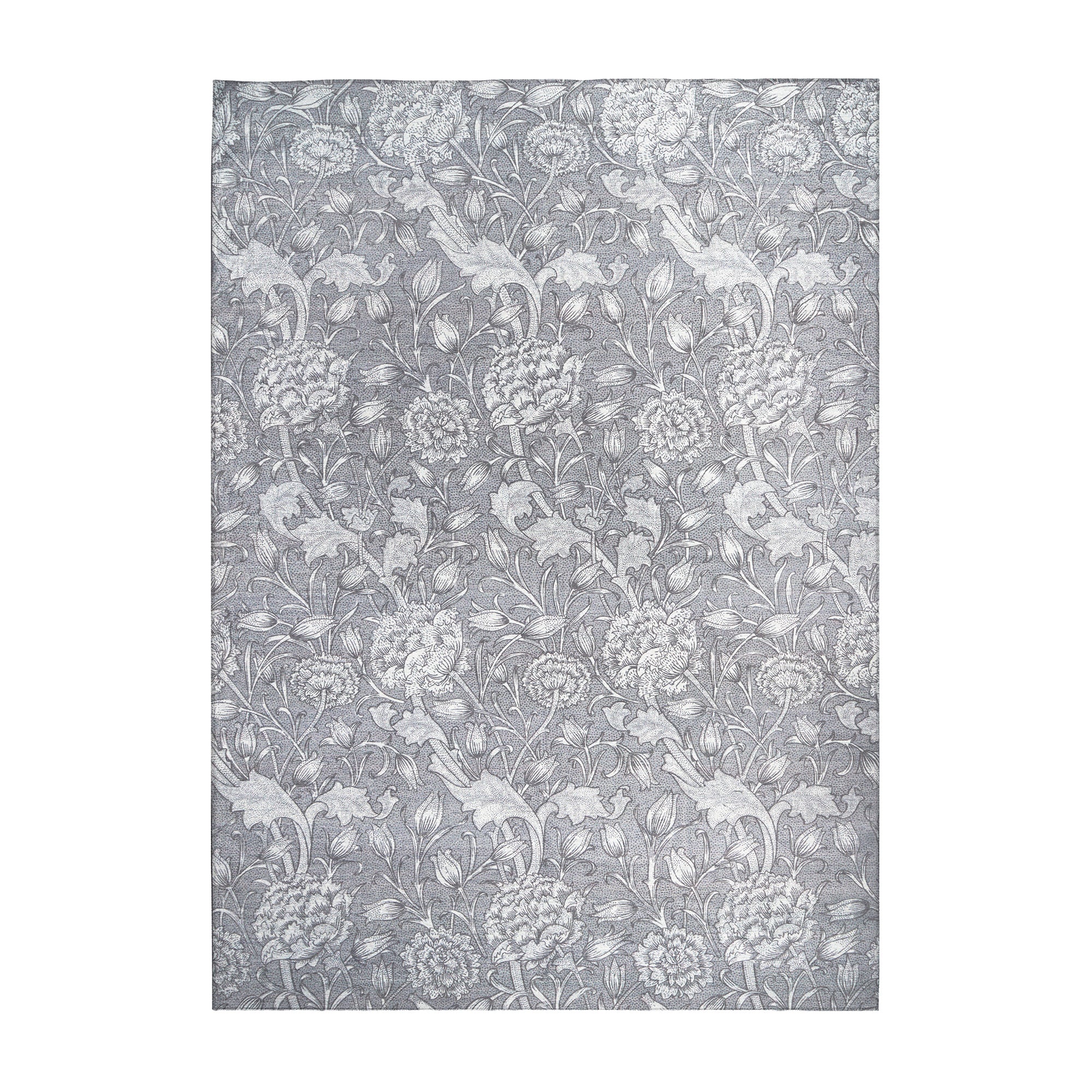 Kalini Floral Grey Washable Rug