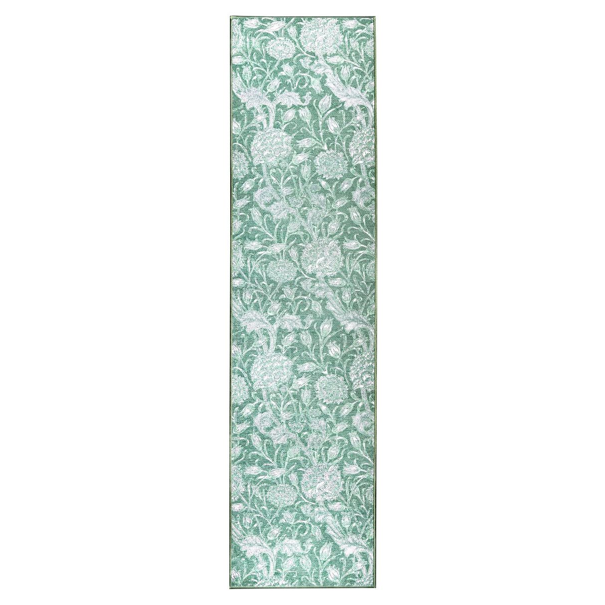 Kalini Floral Green Washable Rug