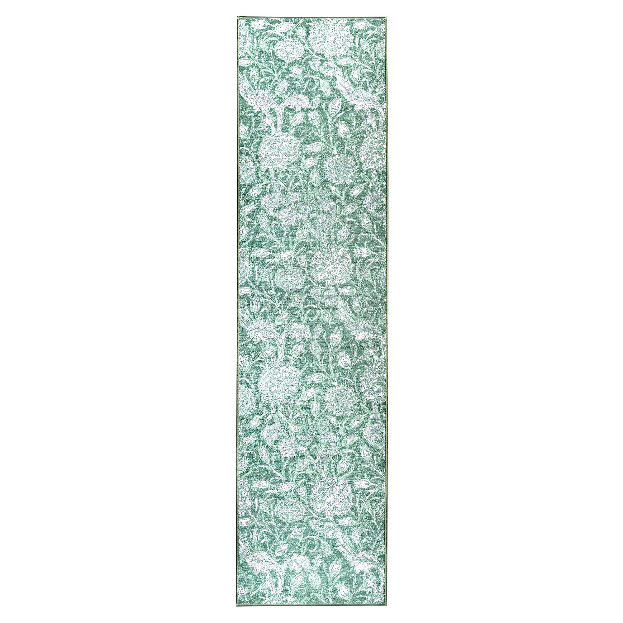 Kalini Floral Green Washable Rug
