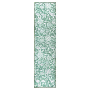 Kalini Floral Green Washable Rug