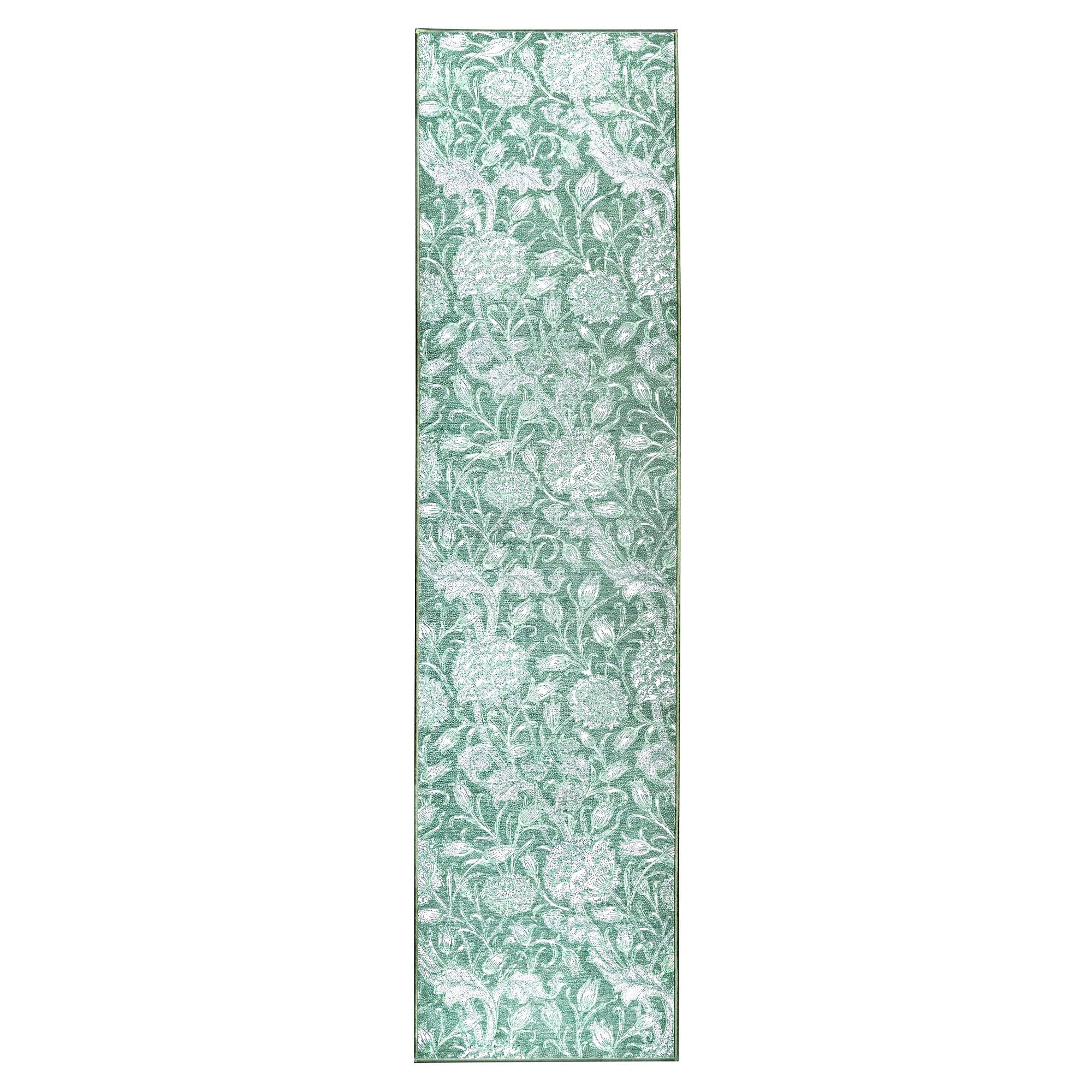 Kalini Floral Green Washable Rug