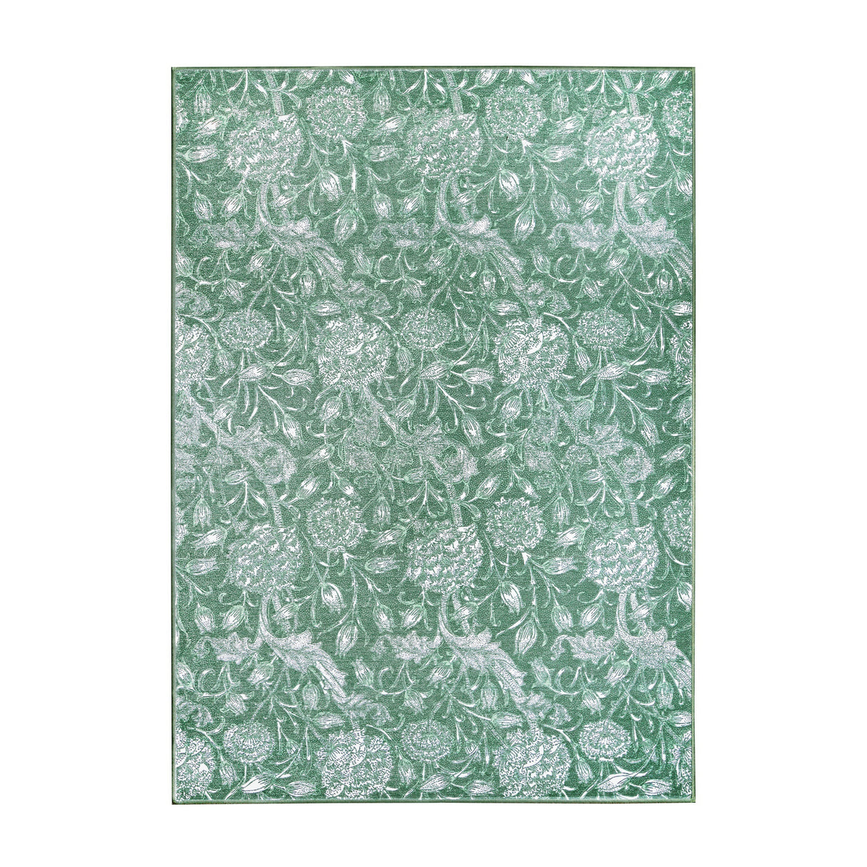 Kalini Floral Green Washable Rug