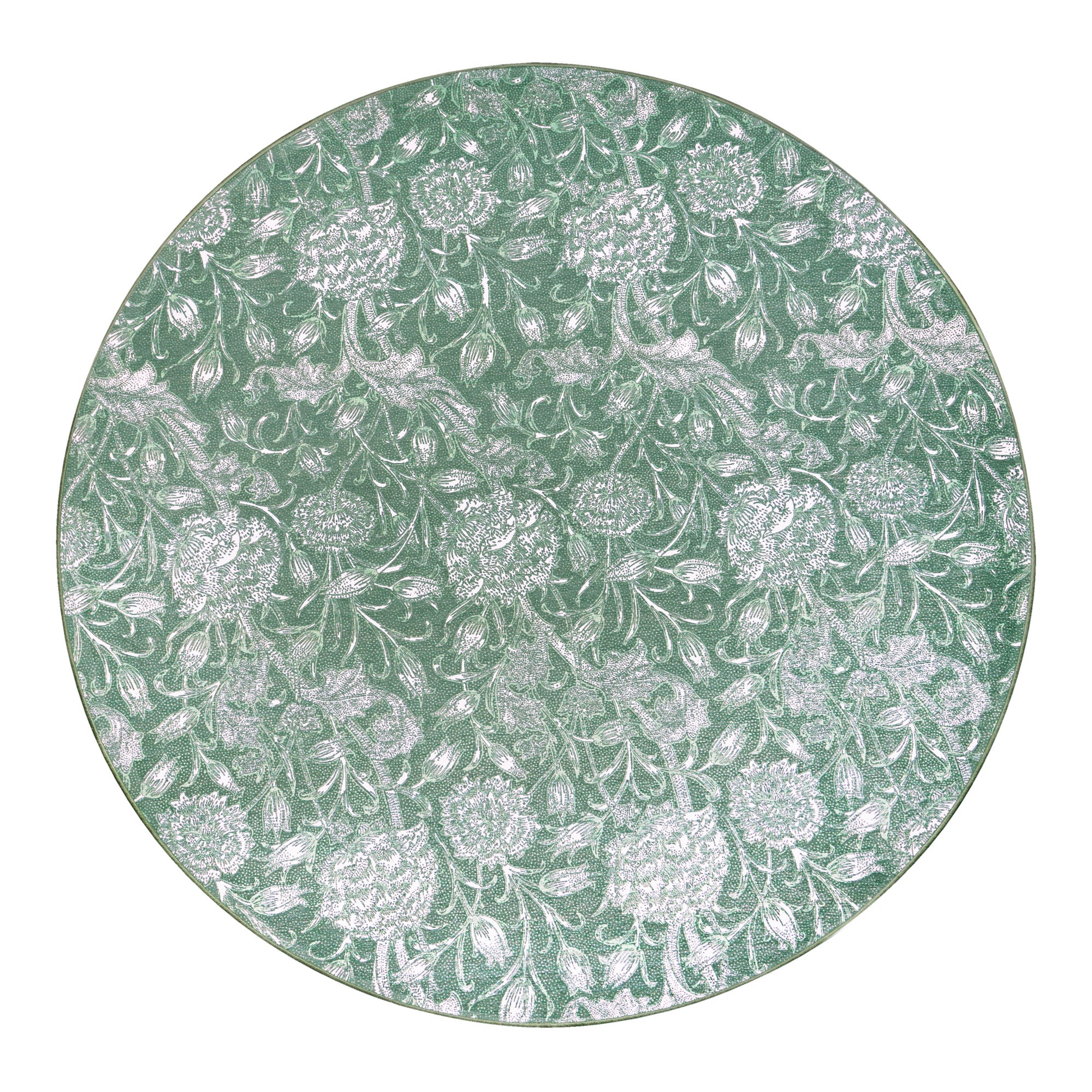 Kalini Floral Green Washable Rug