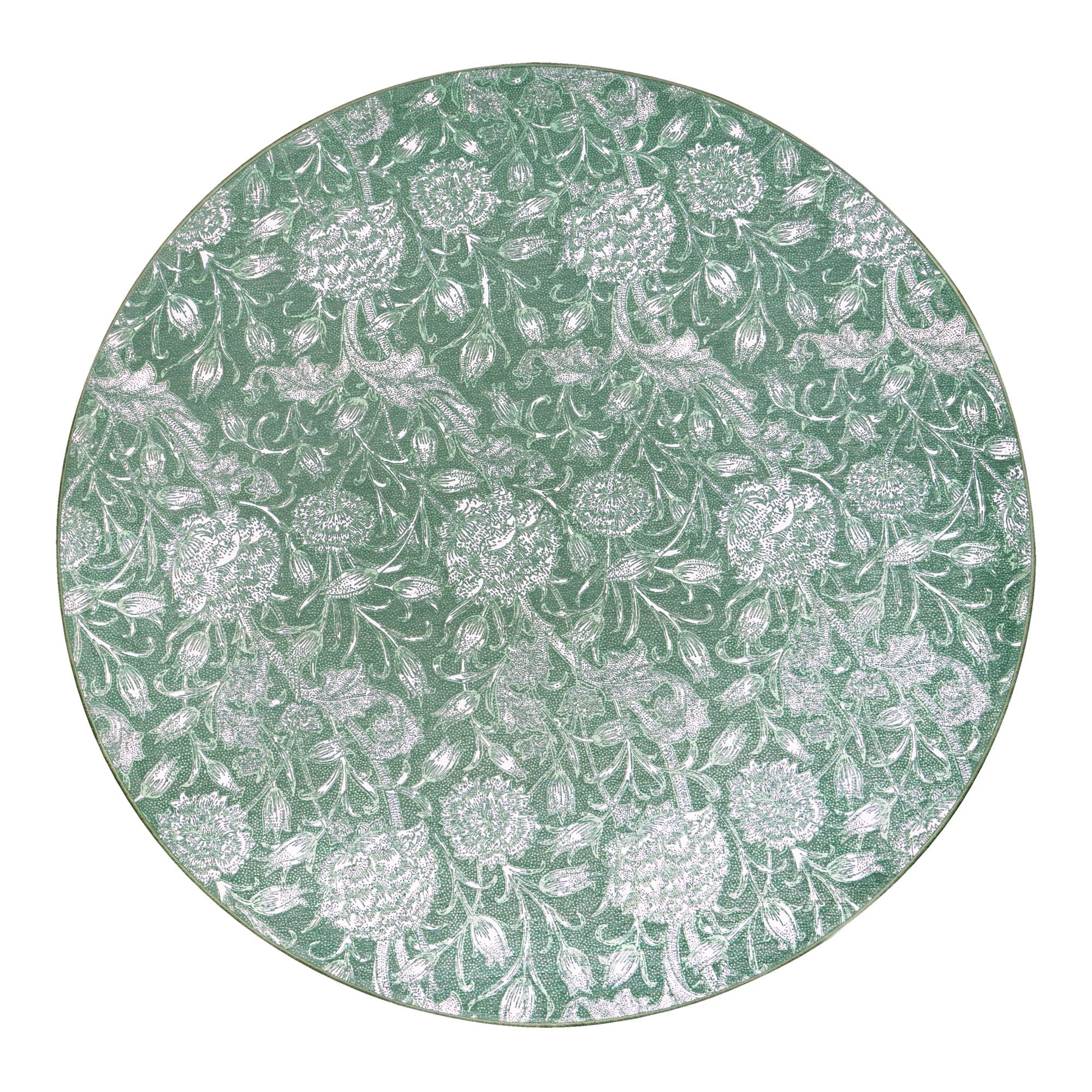 Kalini Floral Green Washable Rug
