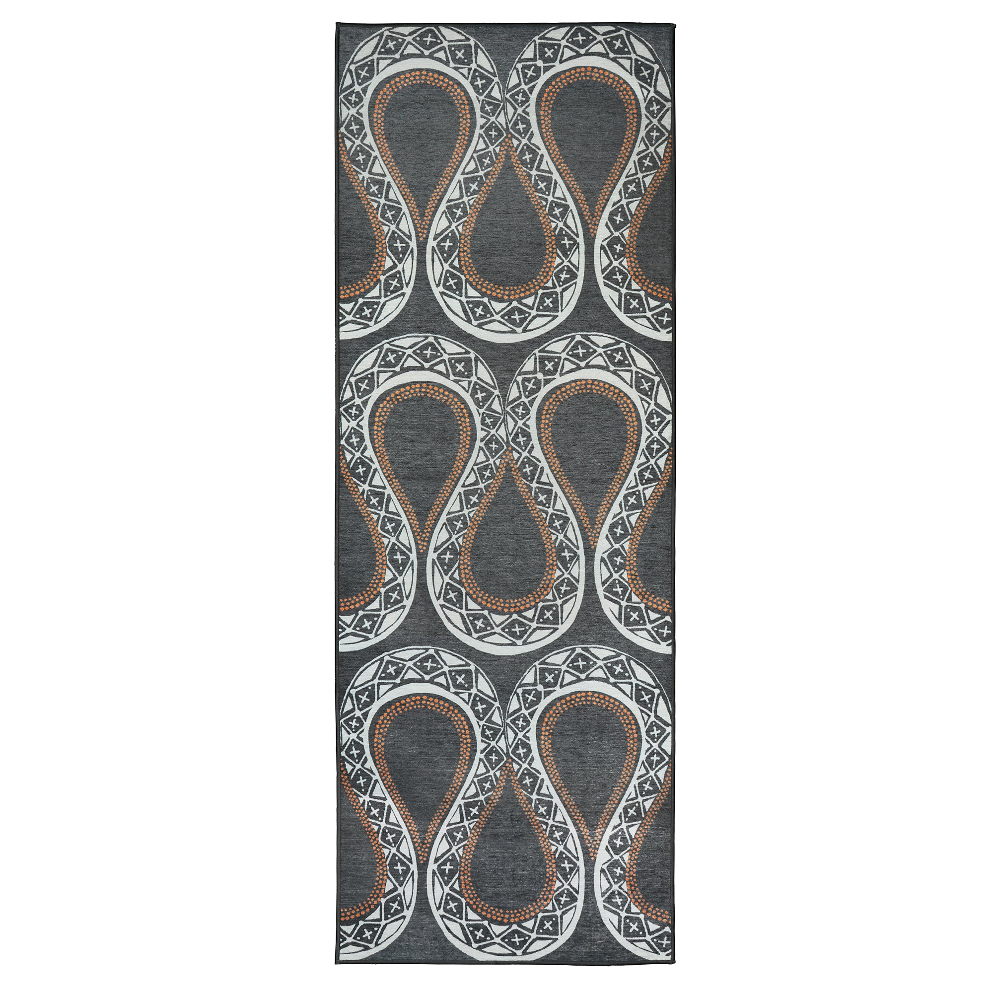 Serpentine Slate Grey Washable Rug