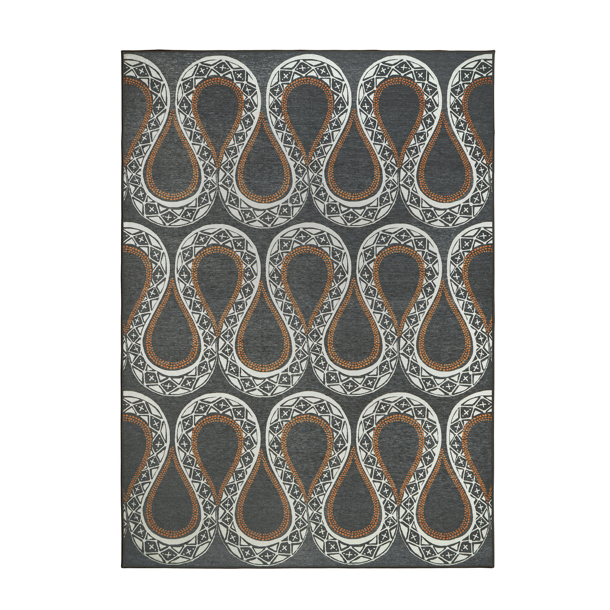 Serpentine Slate Grey Washable Rug