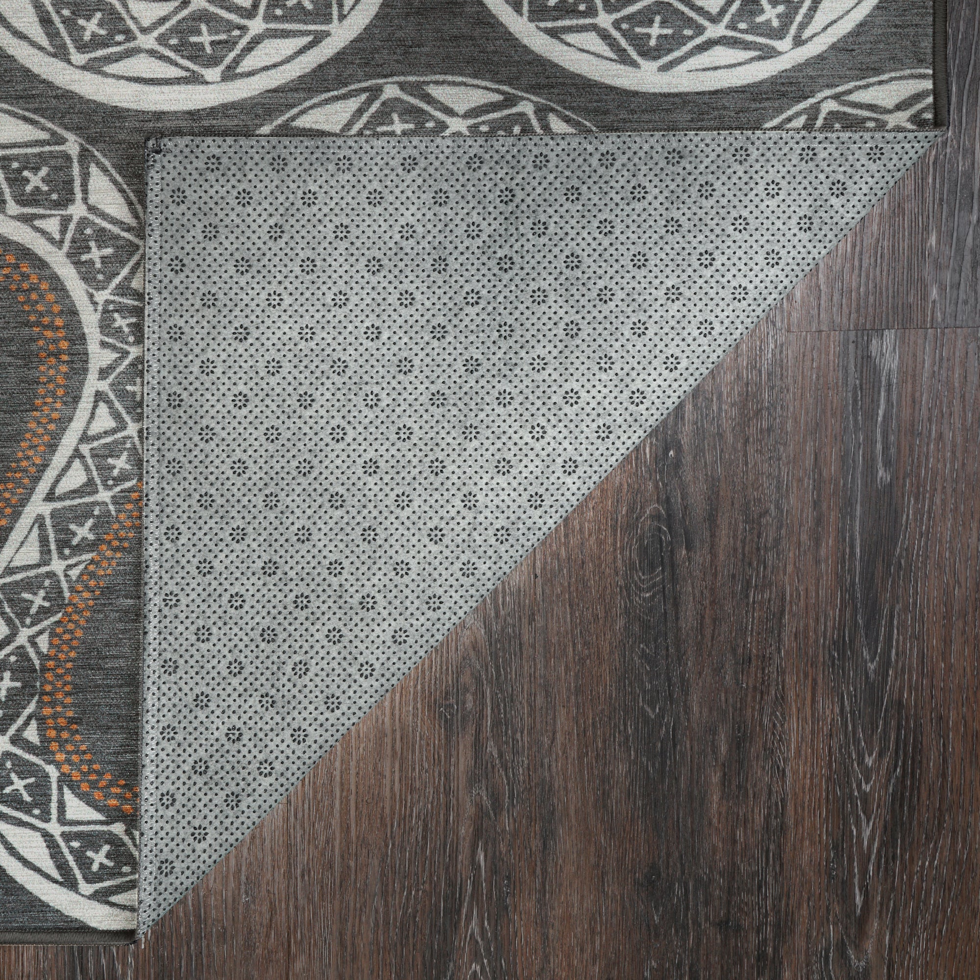 Serpentine Slate Grey Bedroom Washble Rug