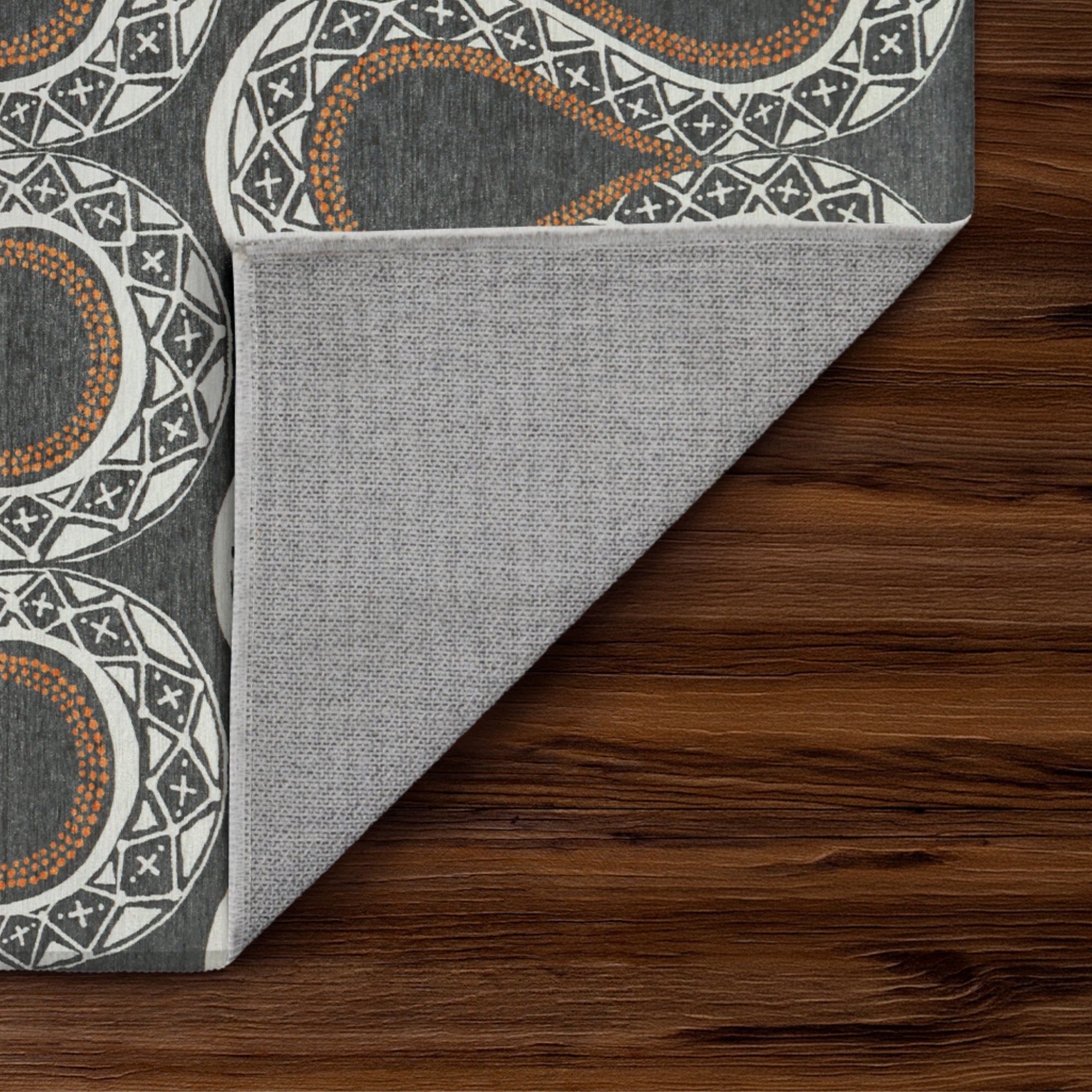 Serpentine Slate Grey Washable Rug