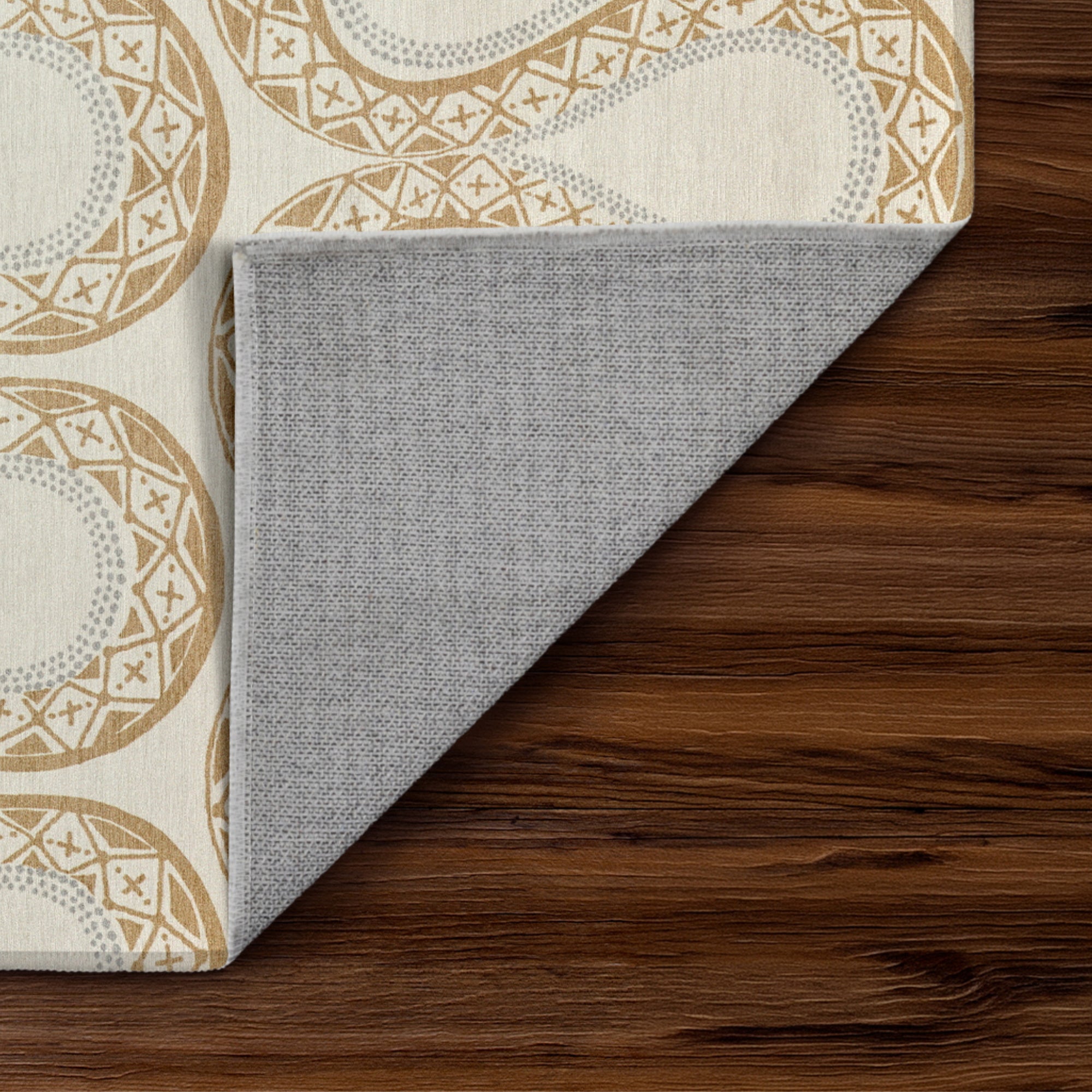 Serpentine Stone Dining Room Washable Rug