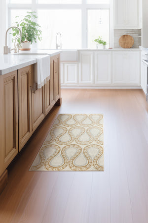 Serpentine Stone Washable Rug