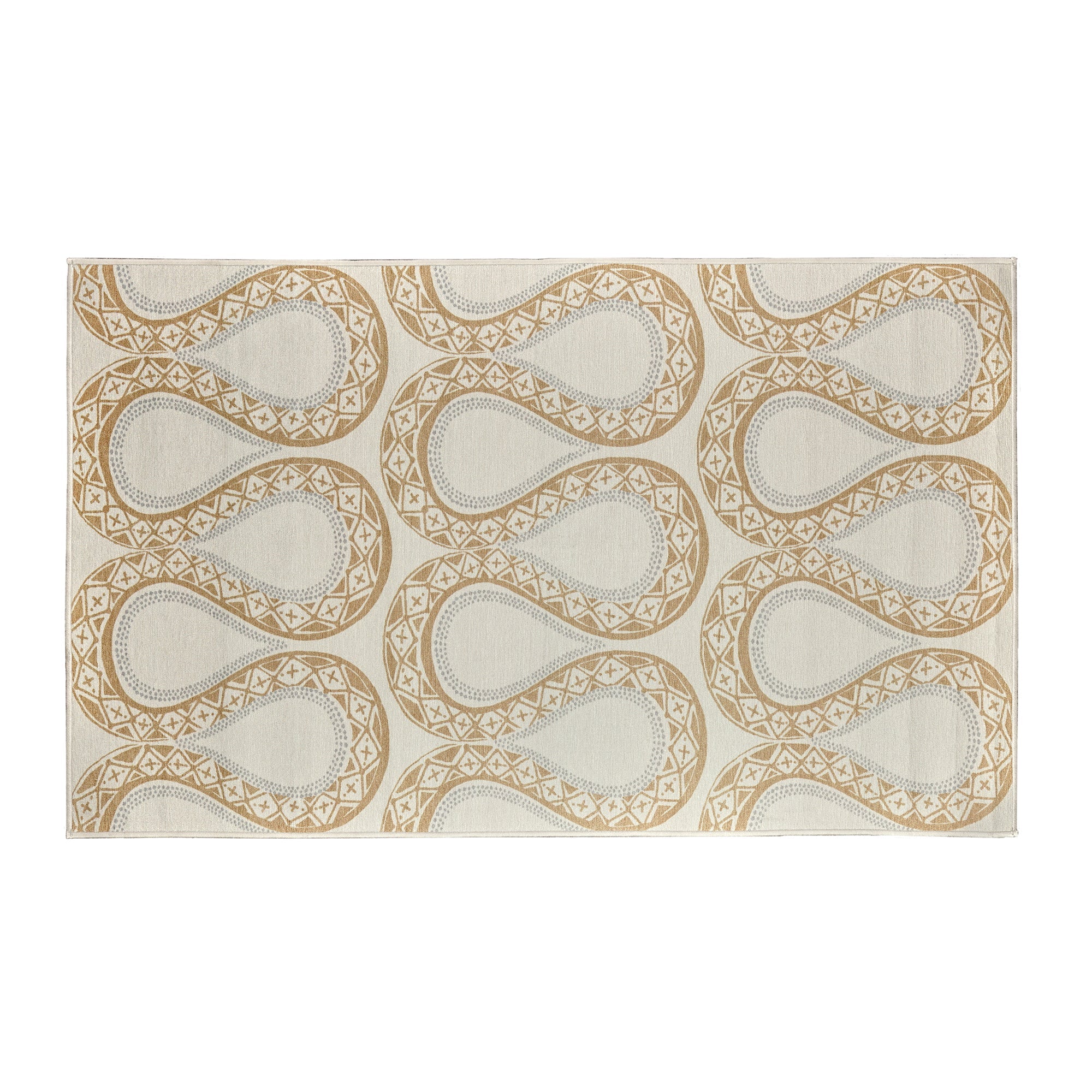 Serpentine Stone Bedroom Washble Rug