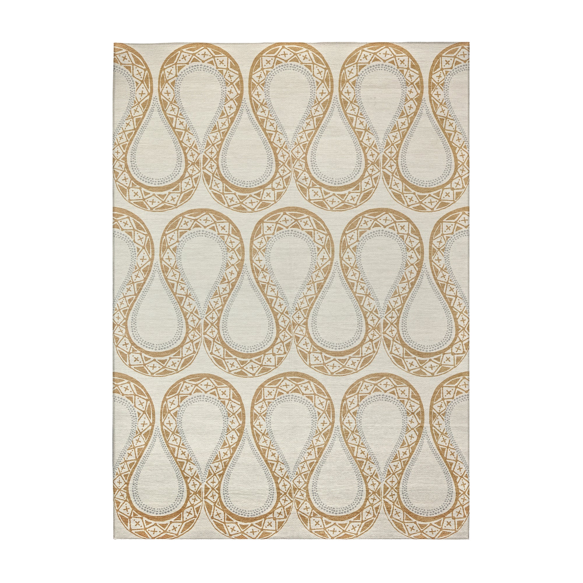 Serpentine Stone Dining Room Washable Rug