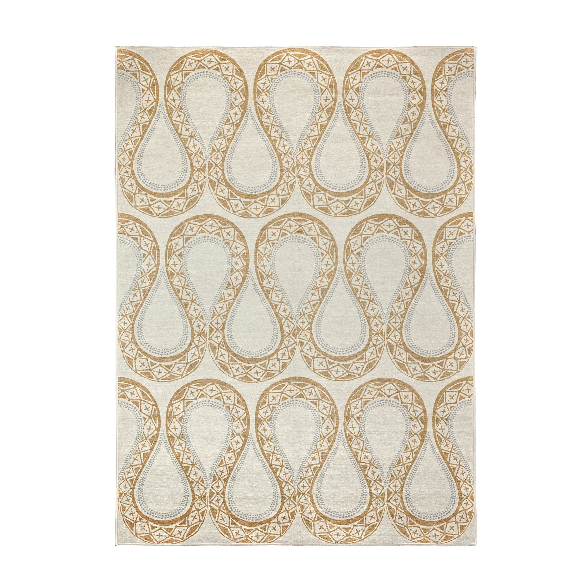 Serpentine Stone Bedroom Washble Rug