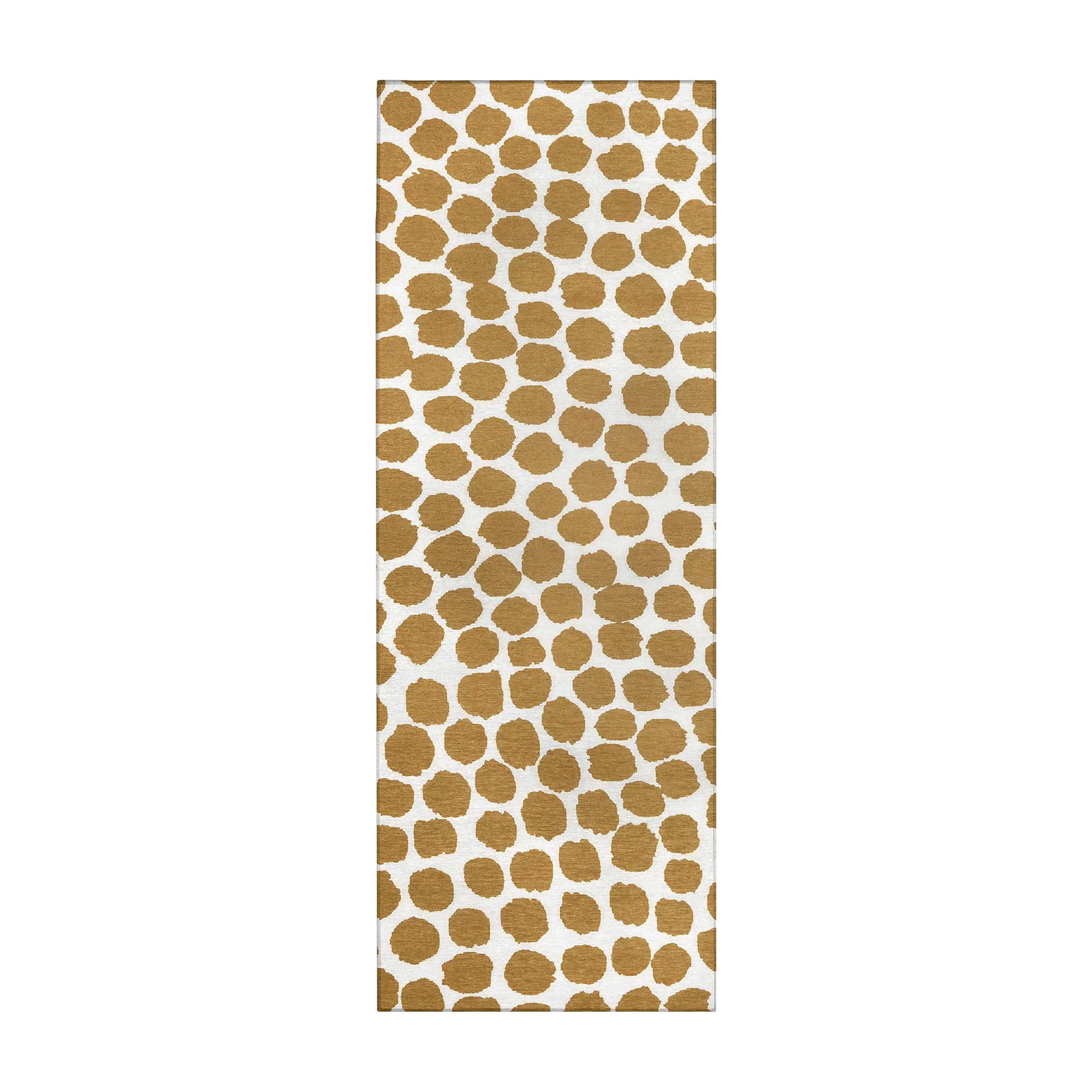 Puff Dotty Honey Beige Dining Room Washable Rug