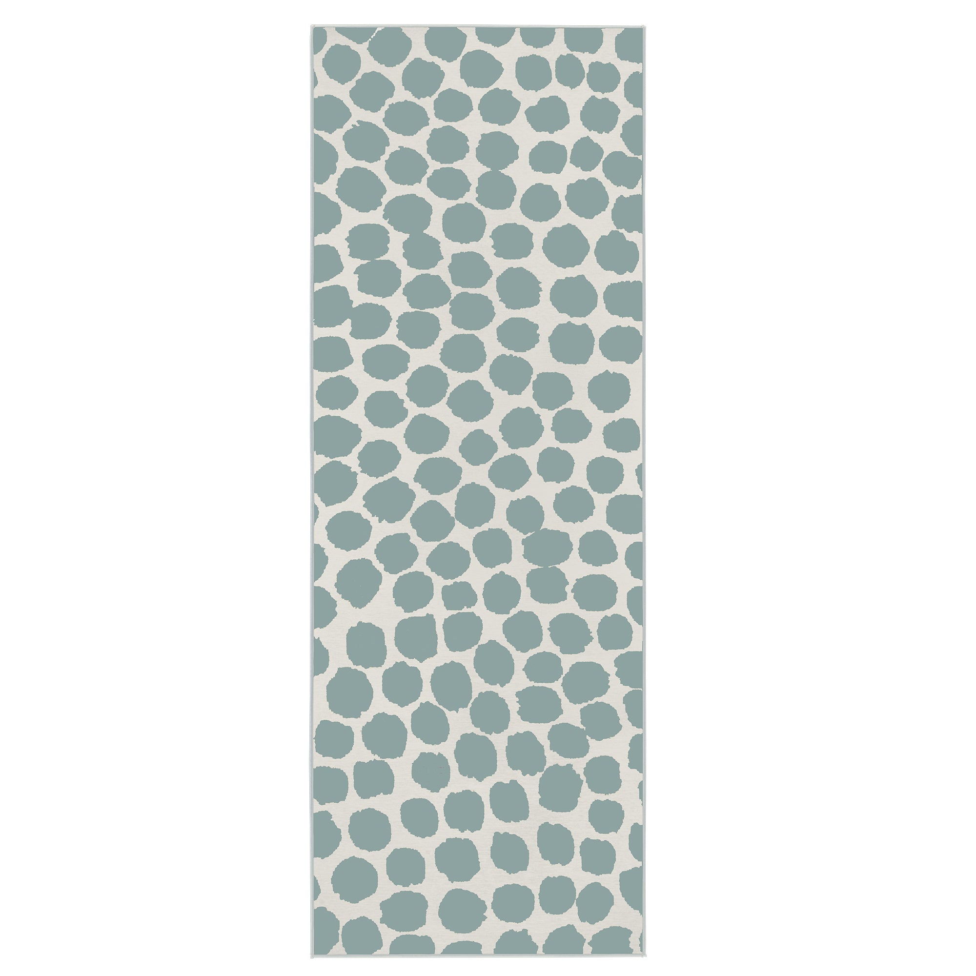 Puff Dotty Lake Blue Washable Rug