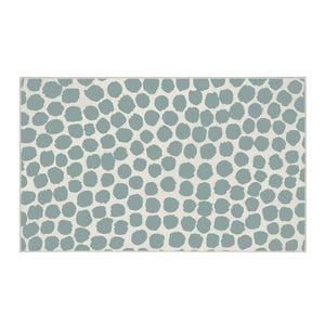 Puff Dotty Lake Blue Washable Rug