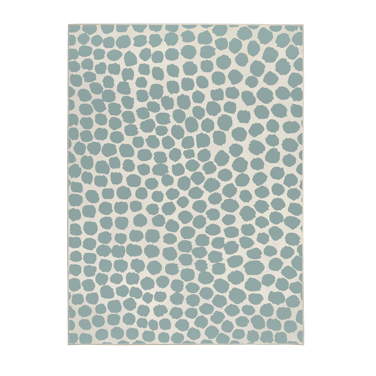 Puff Dotty Lake Blue Washable Rug