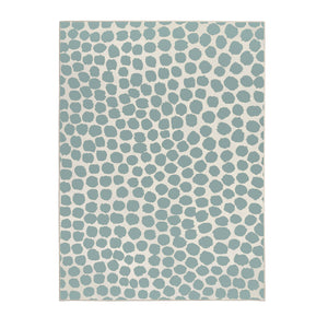 Puff Dotty Lake Blue Washable Rug