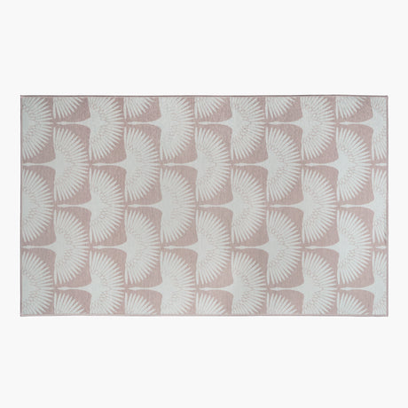 Flock Petal Pink Washable Rug