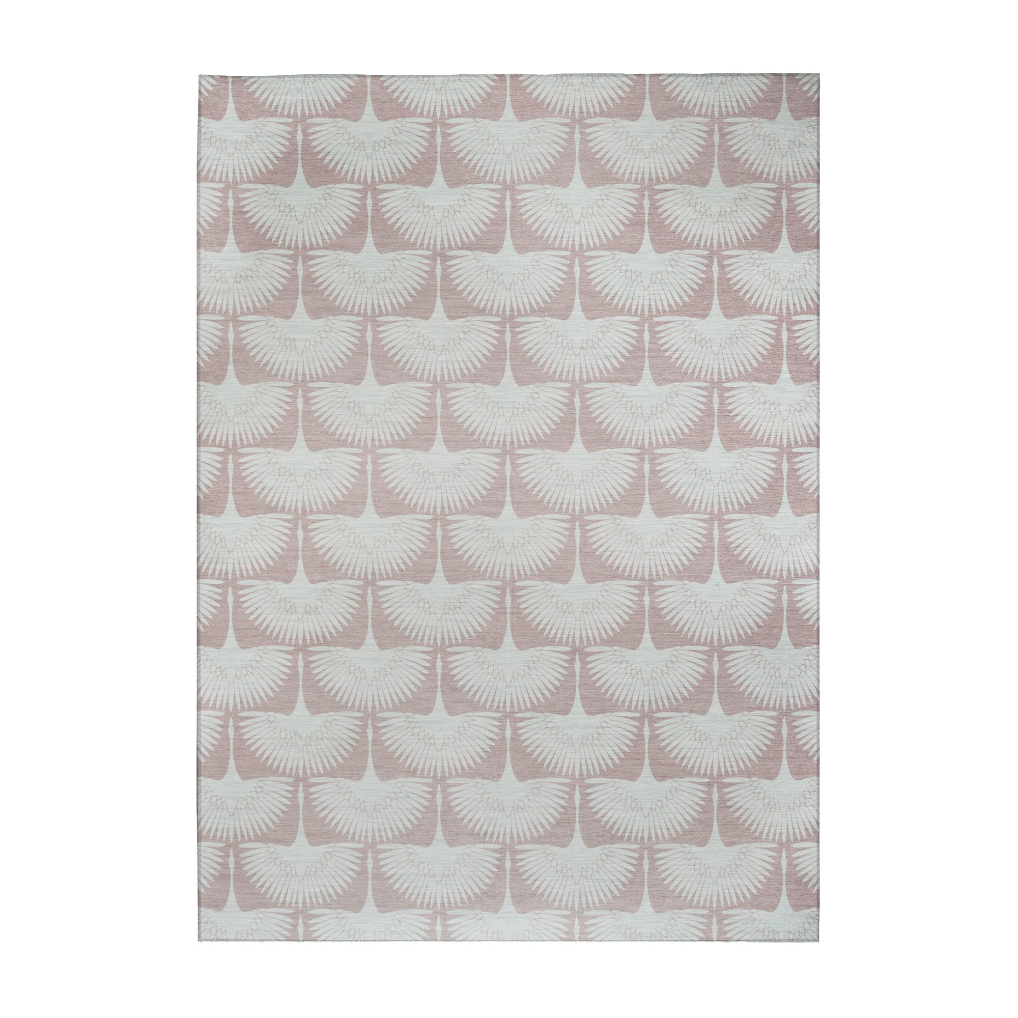 Flock Petal Pink Washable Rug