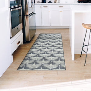 Flock Slate Grey Washable Rug