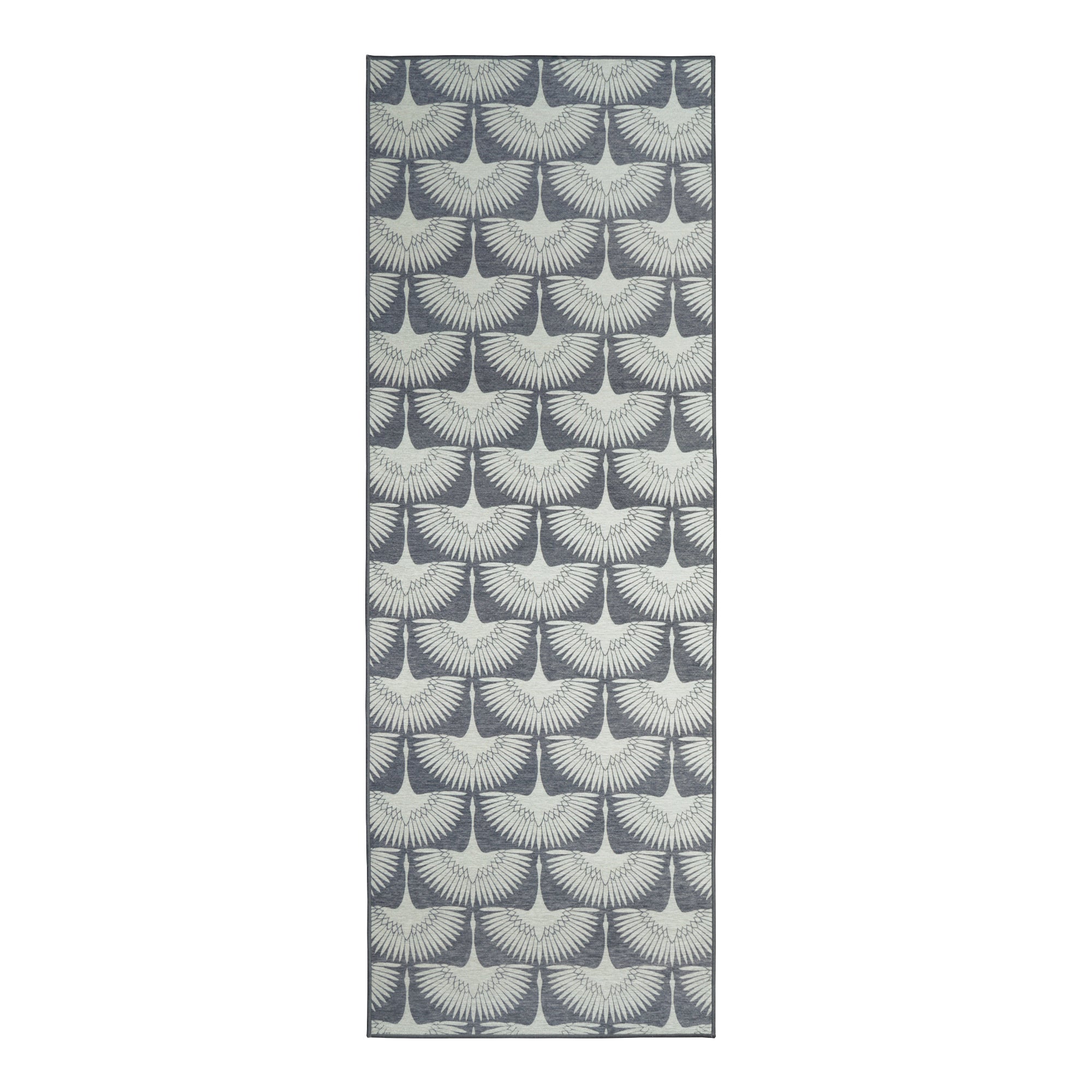 Flock Slate Grey Washable Rug