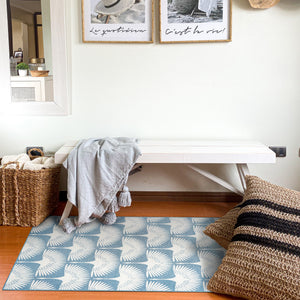 Flock Colfax Blue Washable Rug