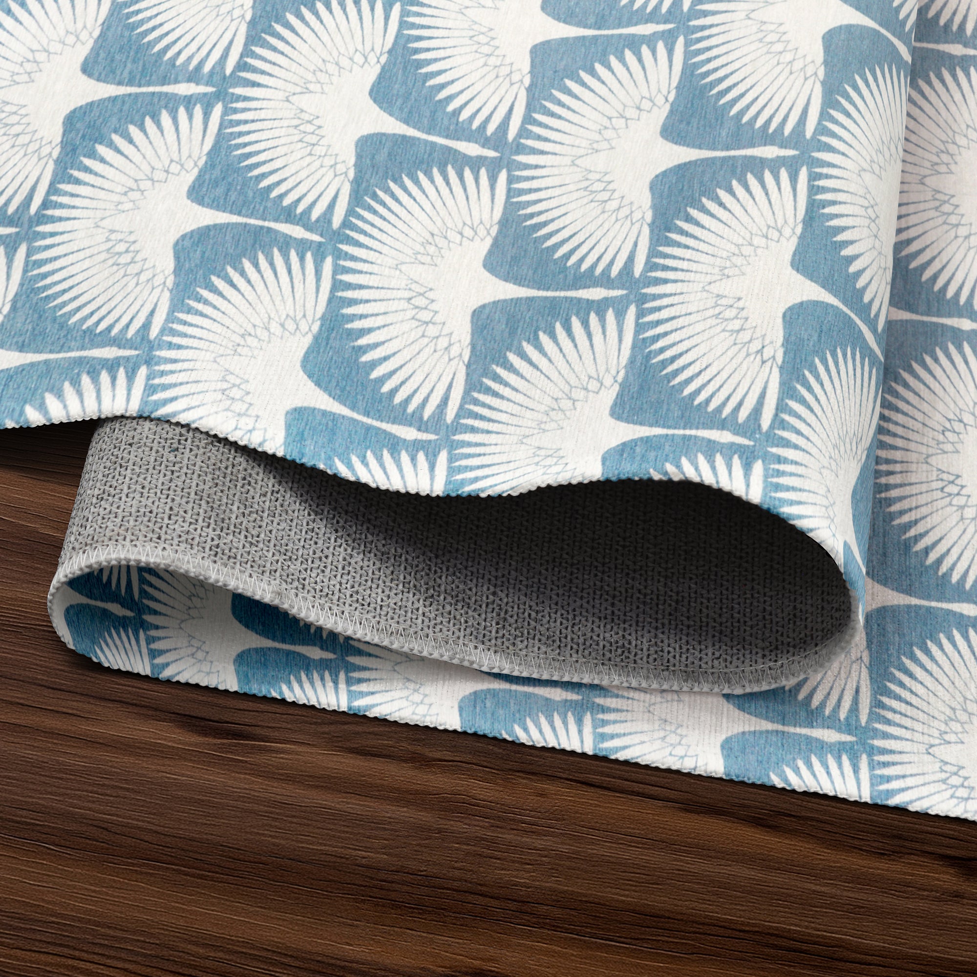 Flock Colfax Blue Washable Rug