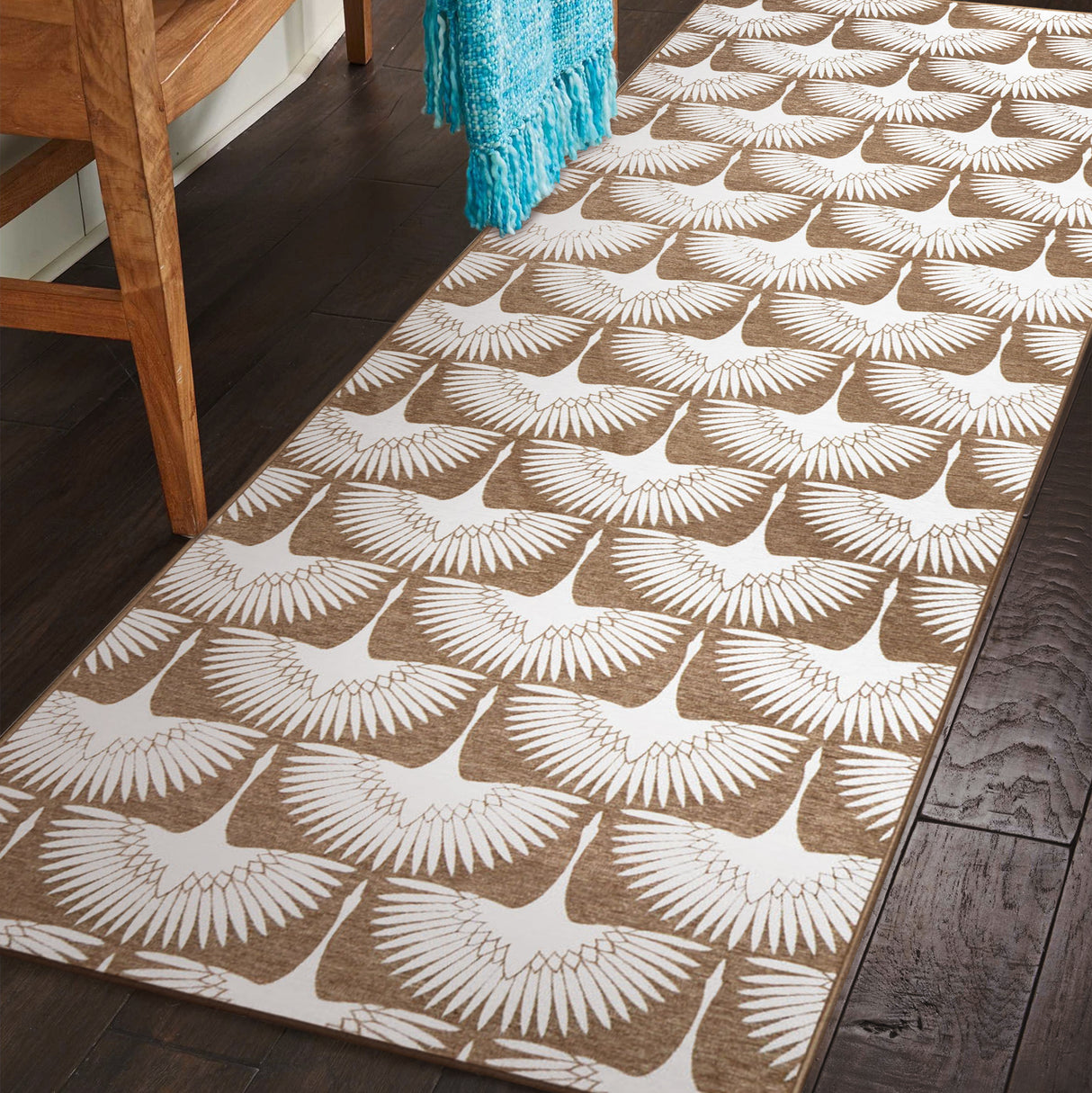 Flock Camel Washable Rug