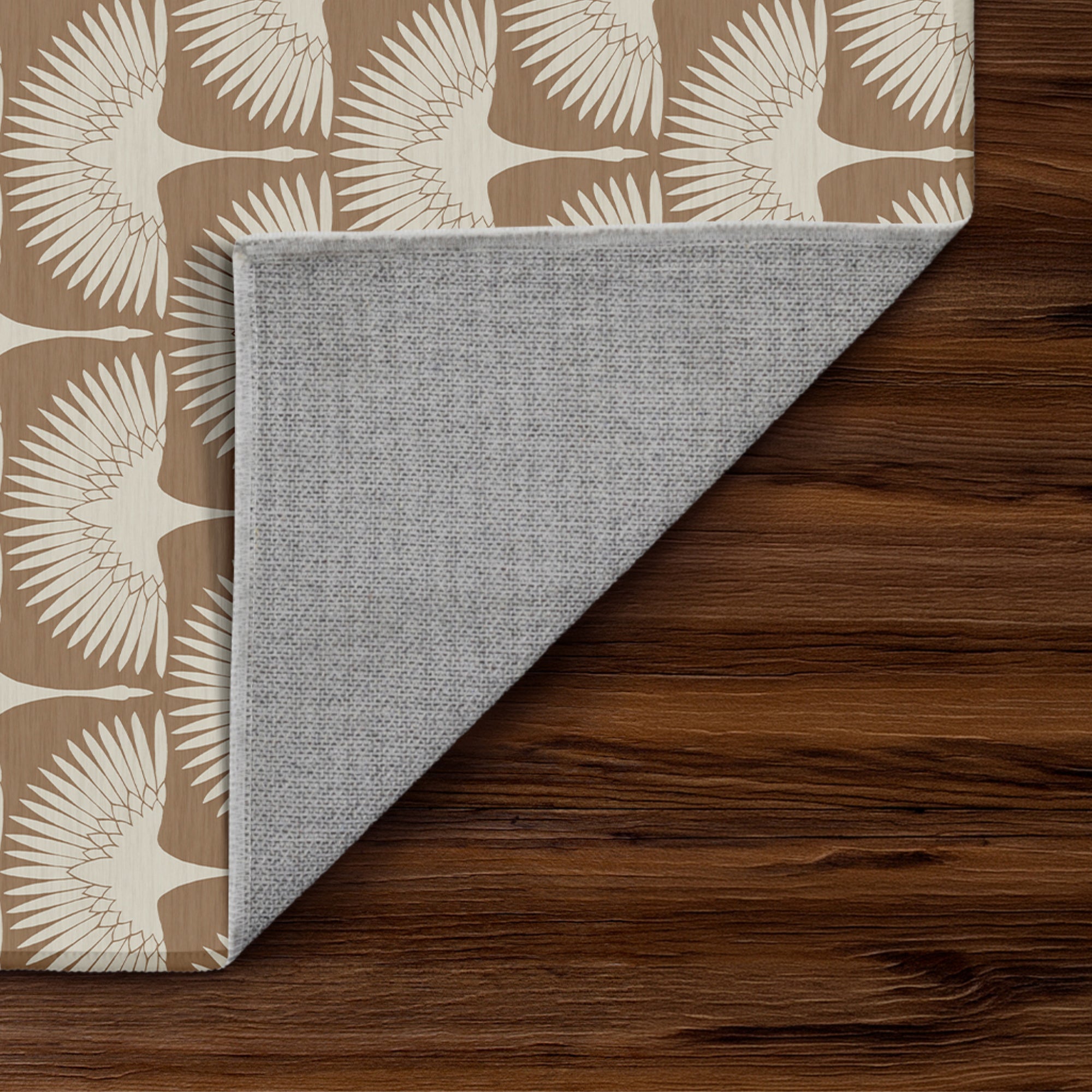 Flock Camel Washable Rug
