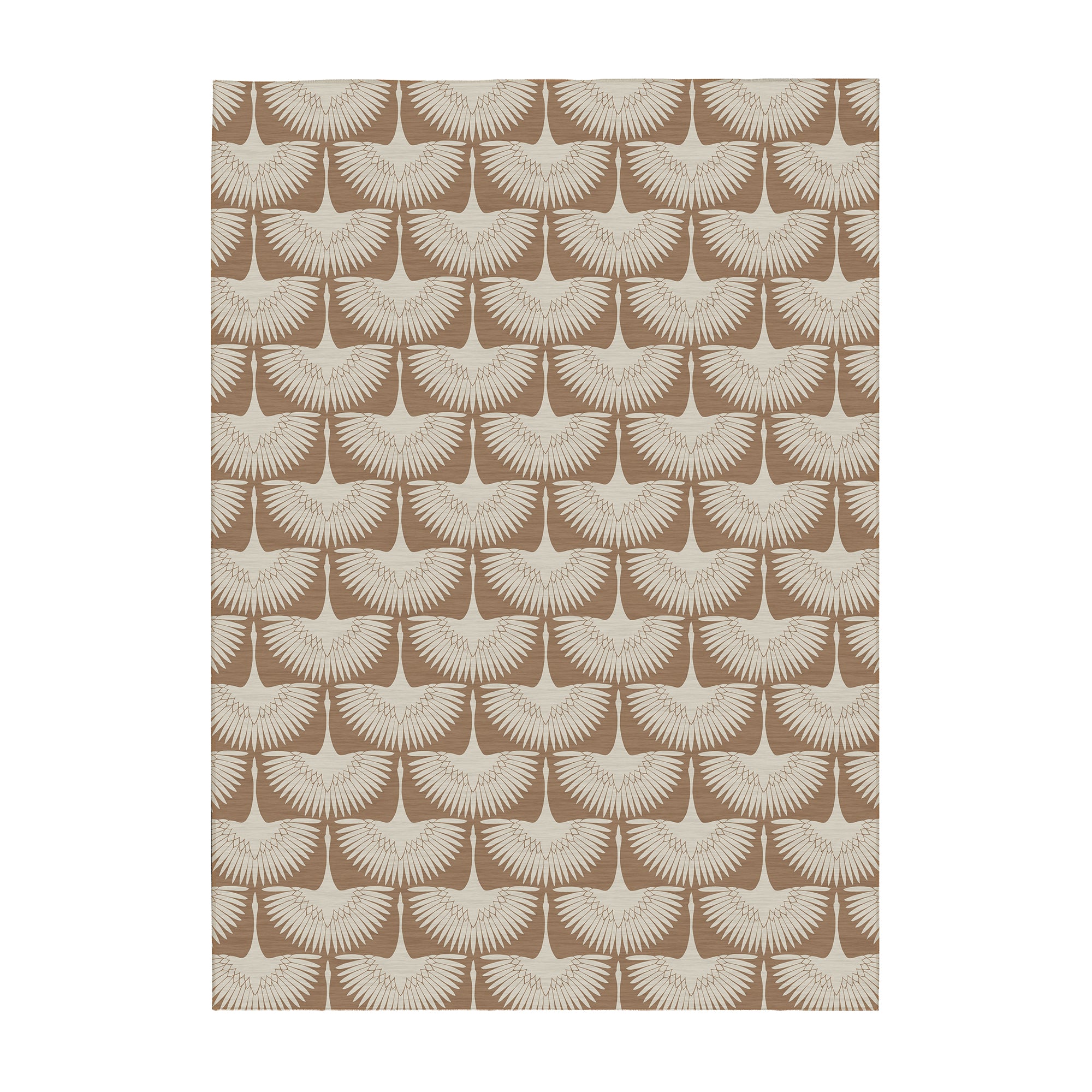 Flock Camel Dining Room Washable Rug