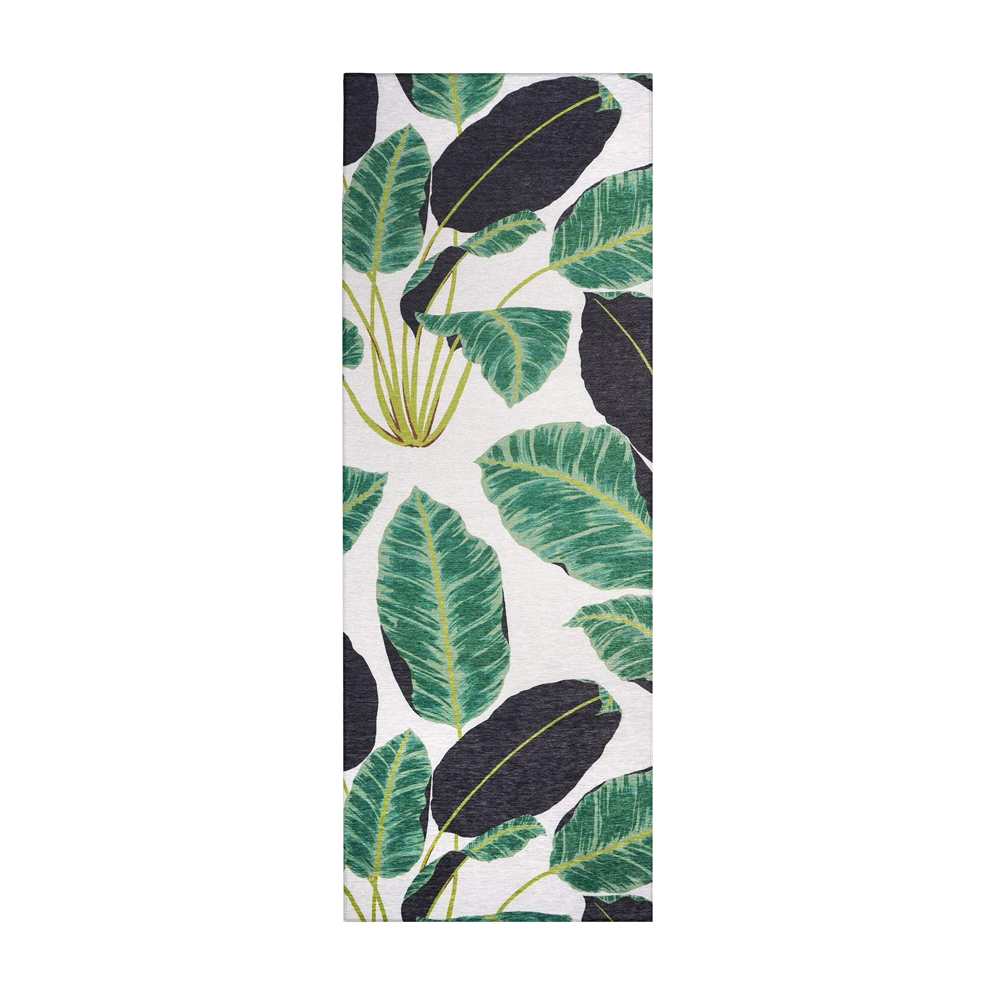Hojas Rainforest Emerald Washable Rug