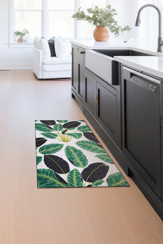 Hojas Rainforest Emerald Washable Rug