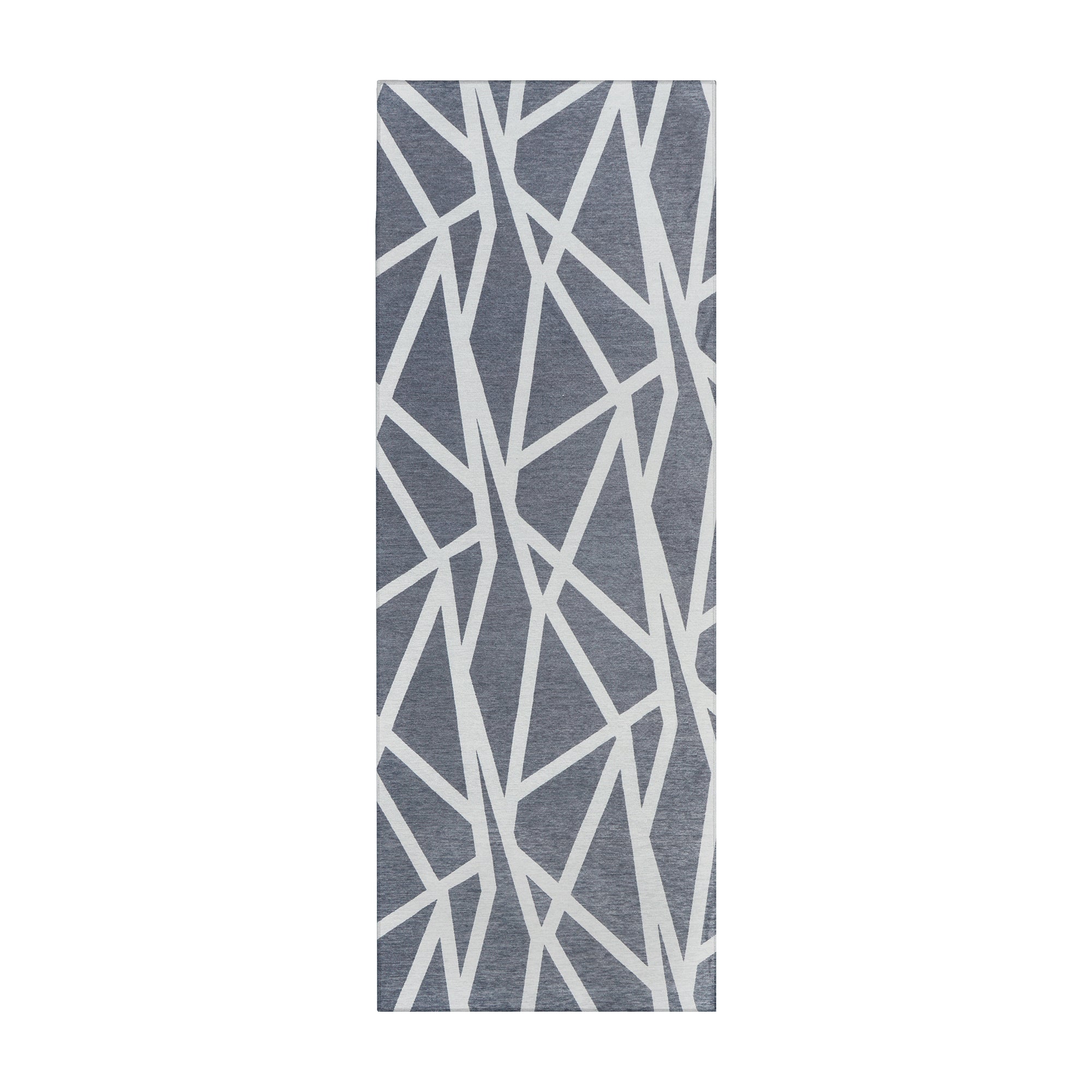 Intersections Slate Grey Hallway Washable Rug