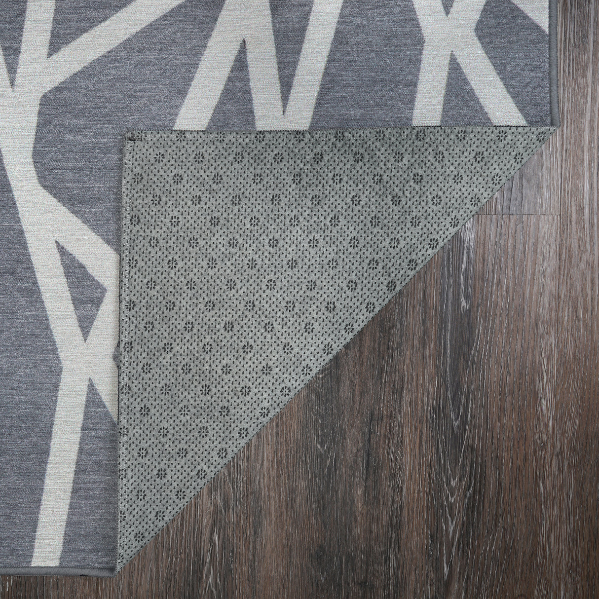 Intersections Slate Grey Washable Rug