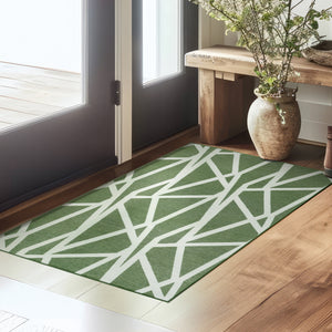 Intersections Juniper Green Washable Rug