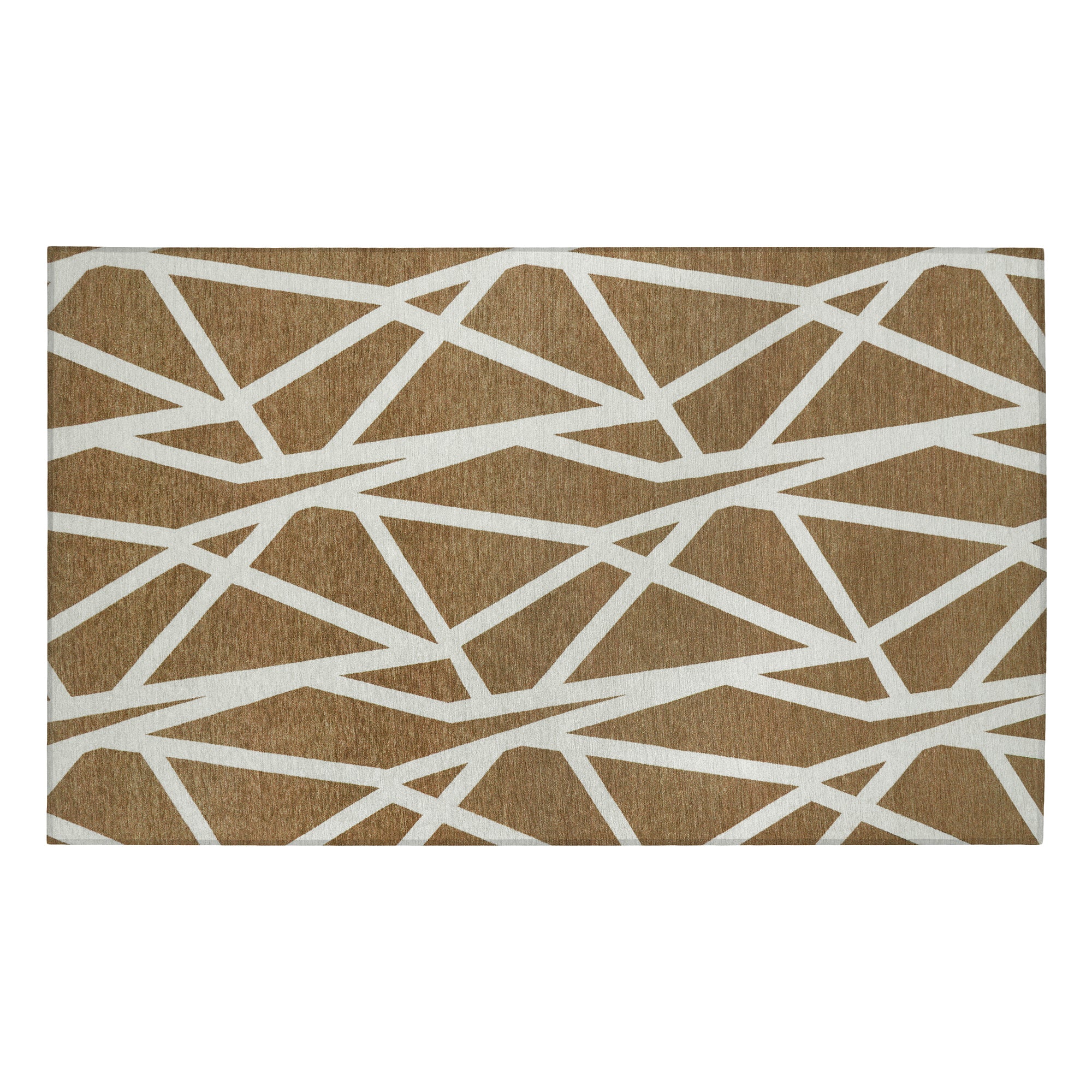 Intersections Camel Dining Room Washable Rug