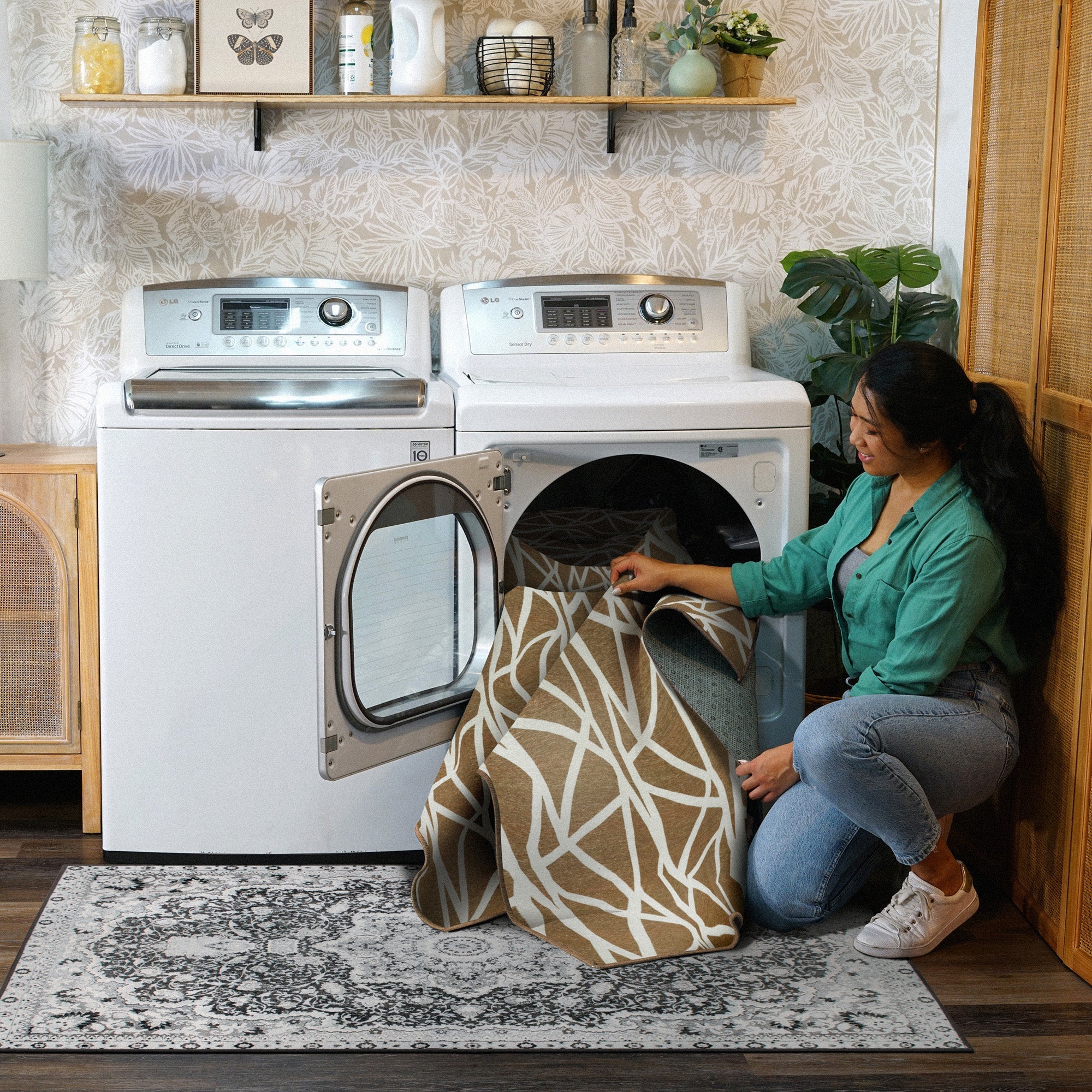 Intersections Camel Washable Rug