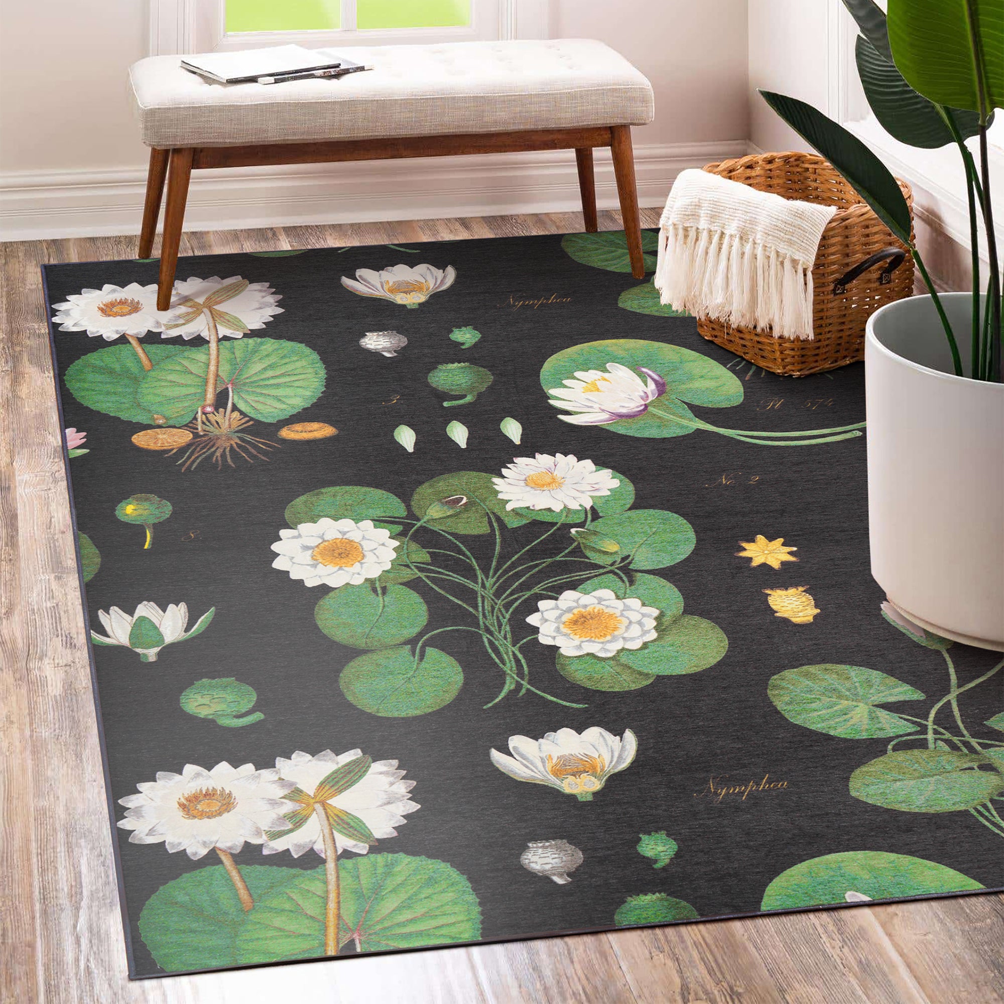 Lotus Kettle Multicolor Washable Rug