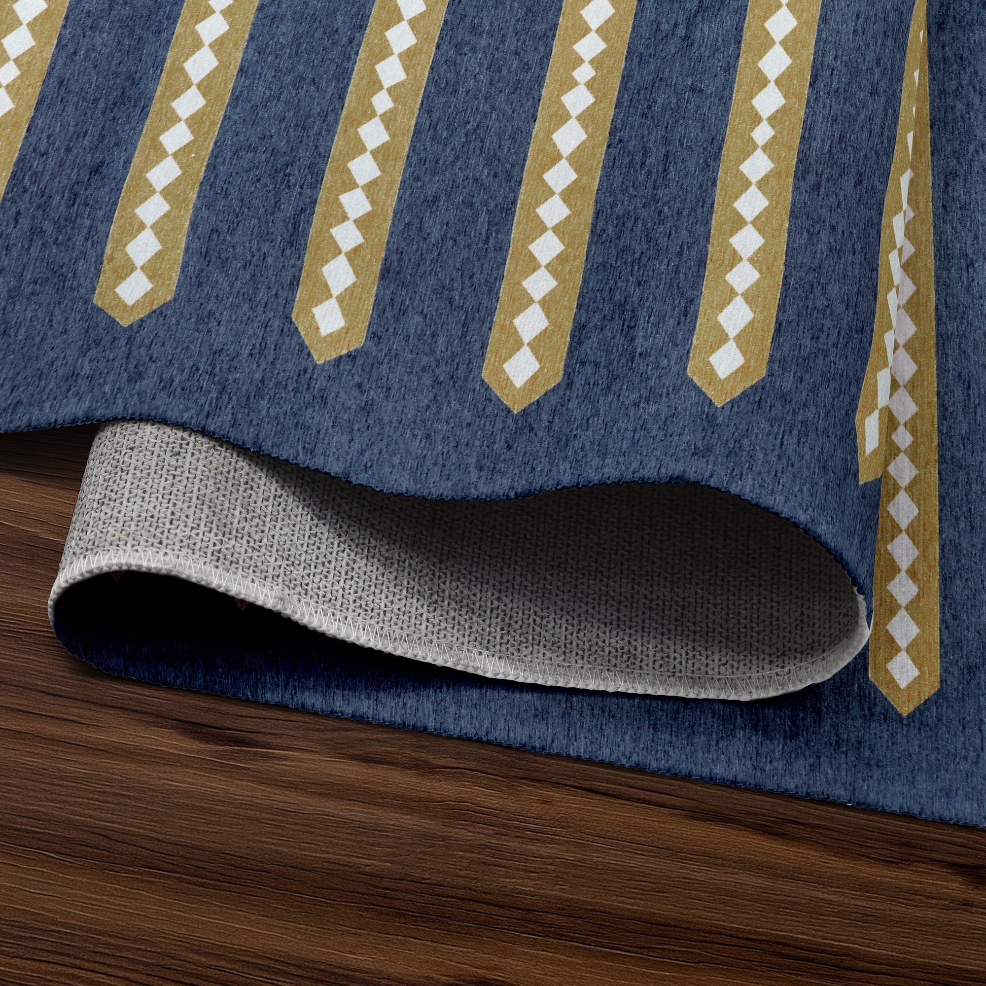 Dash And Dot Indigo Camel Washable Rug