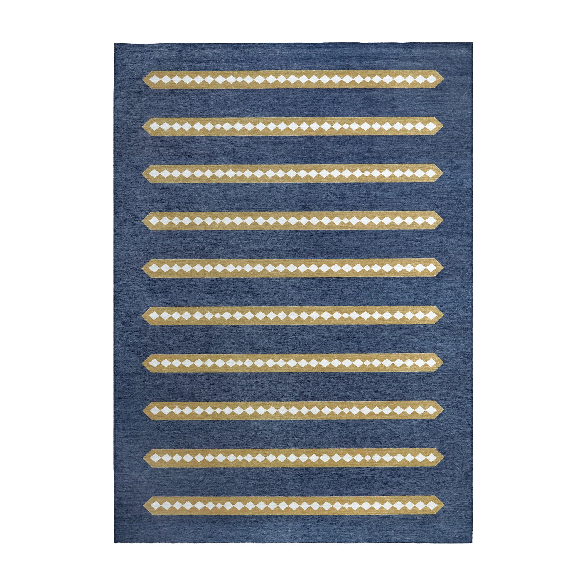 Dash And Dot Indigo Camel Washable Rug