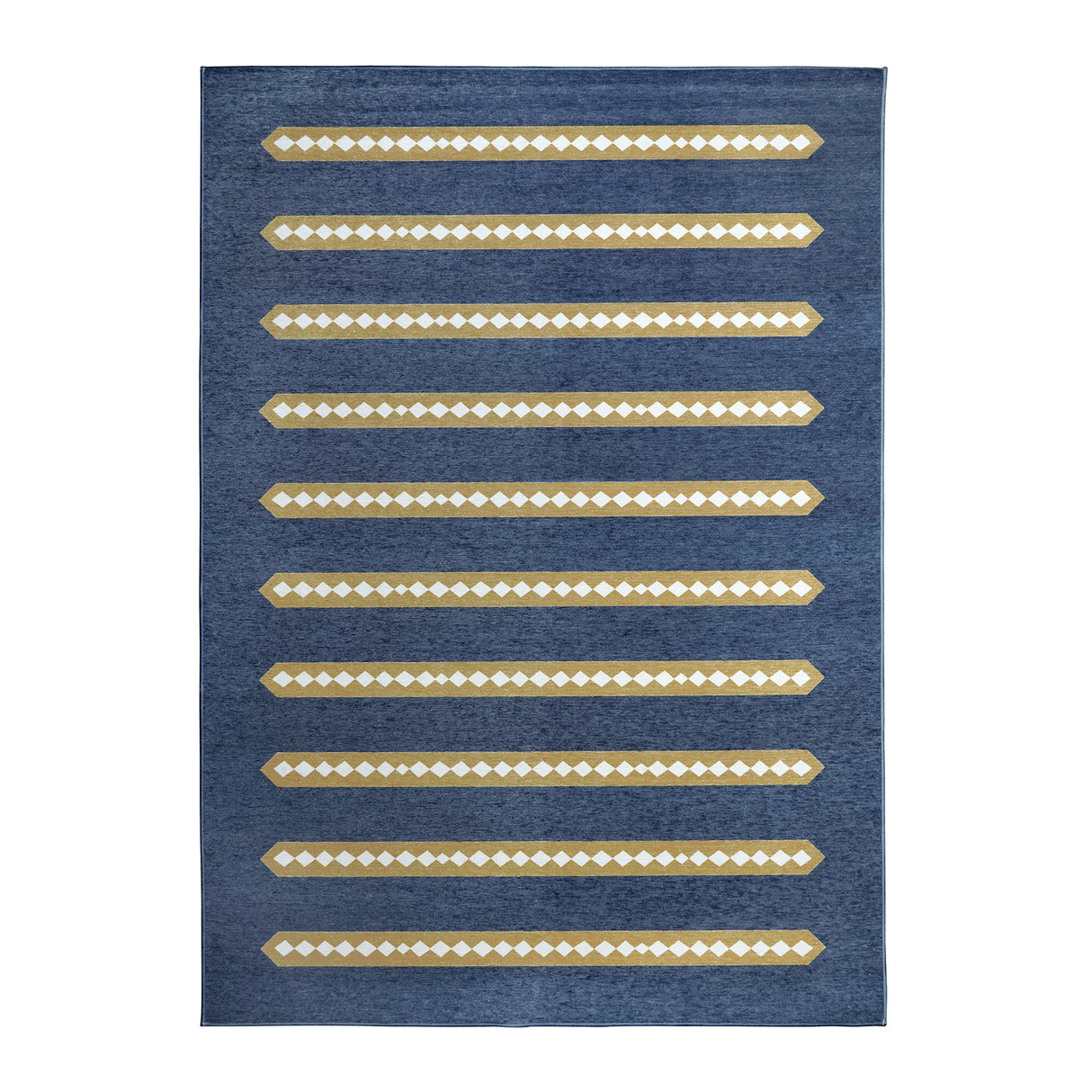 Dash And Dot Indigo Camel Washable Rug