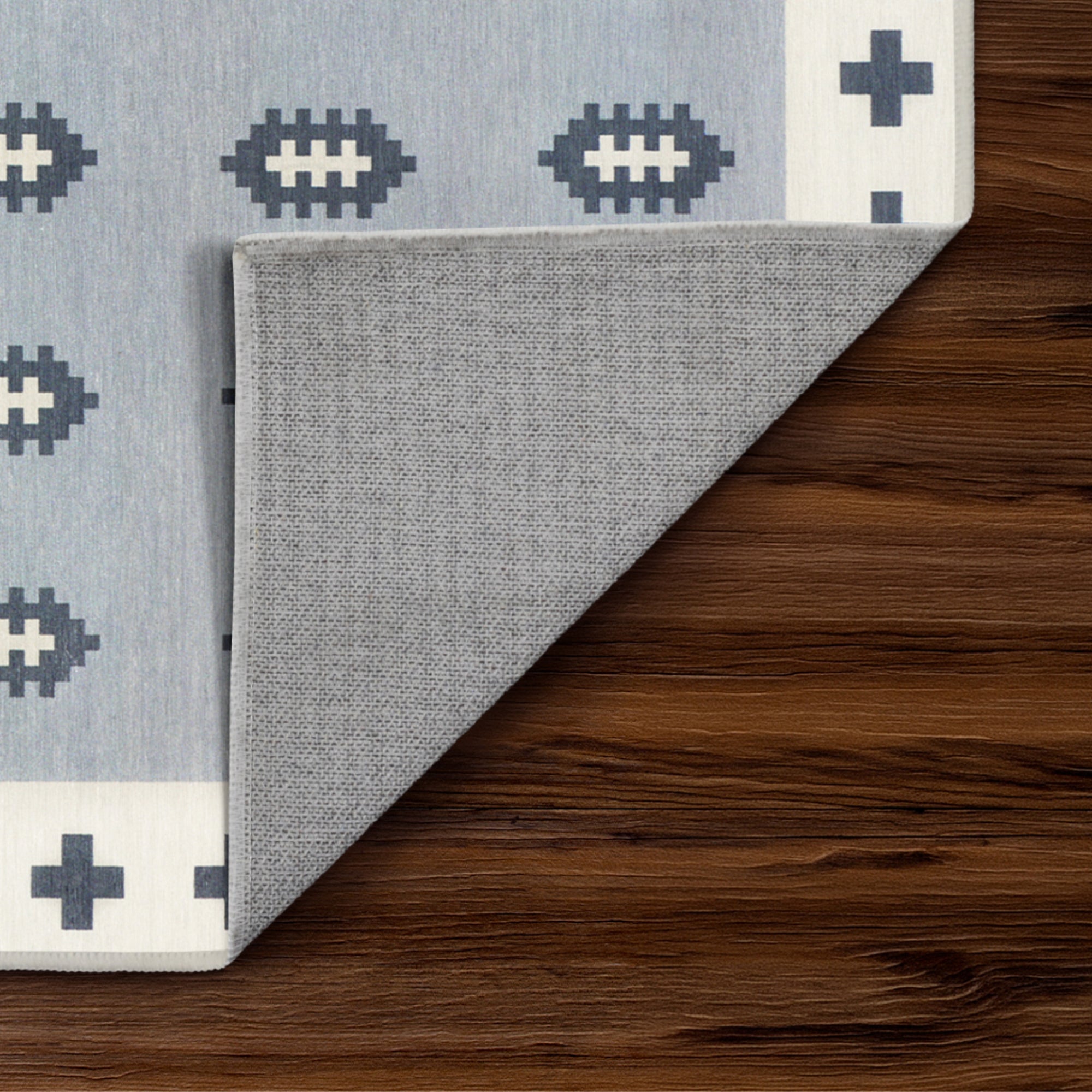 Nordic Weave Cool Grey Washable Rug
