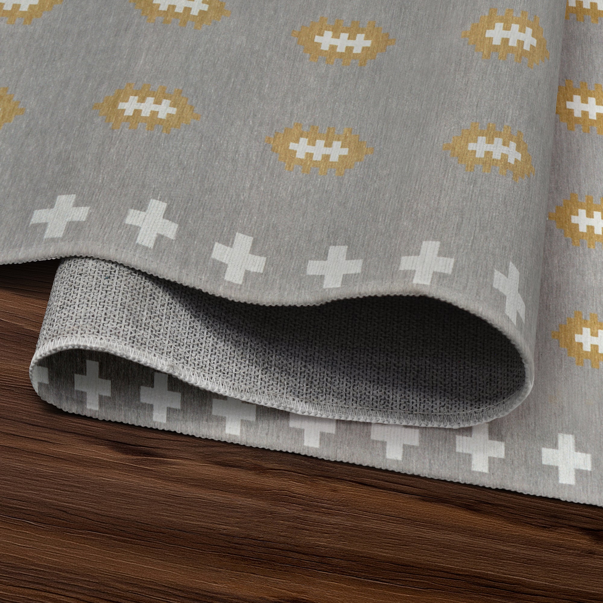 Nordic Weave Mushroom Bathroom Washable Rug