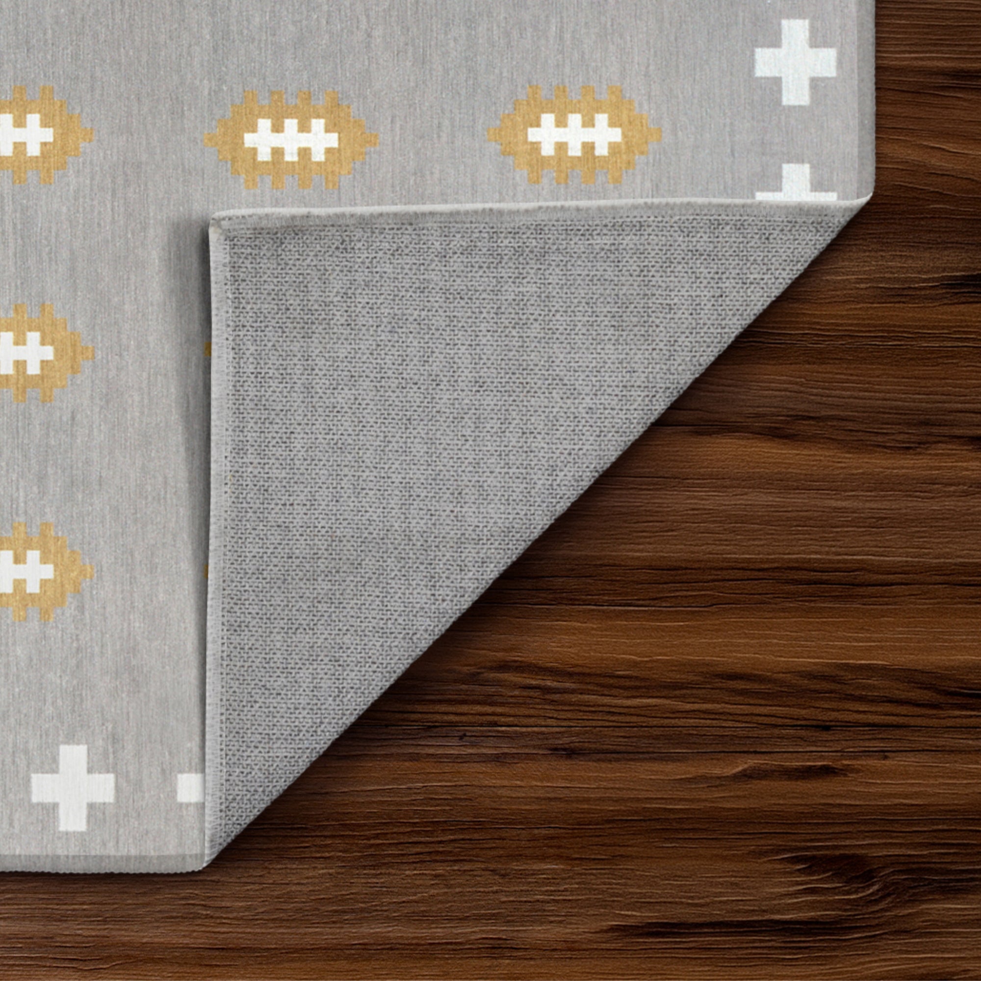 Nordic Weave Mushroom Kitchen Washable Rug