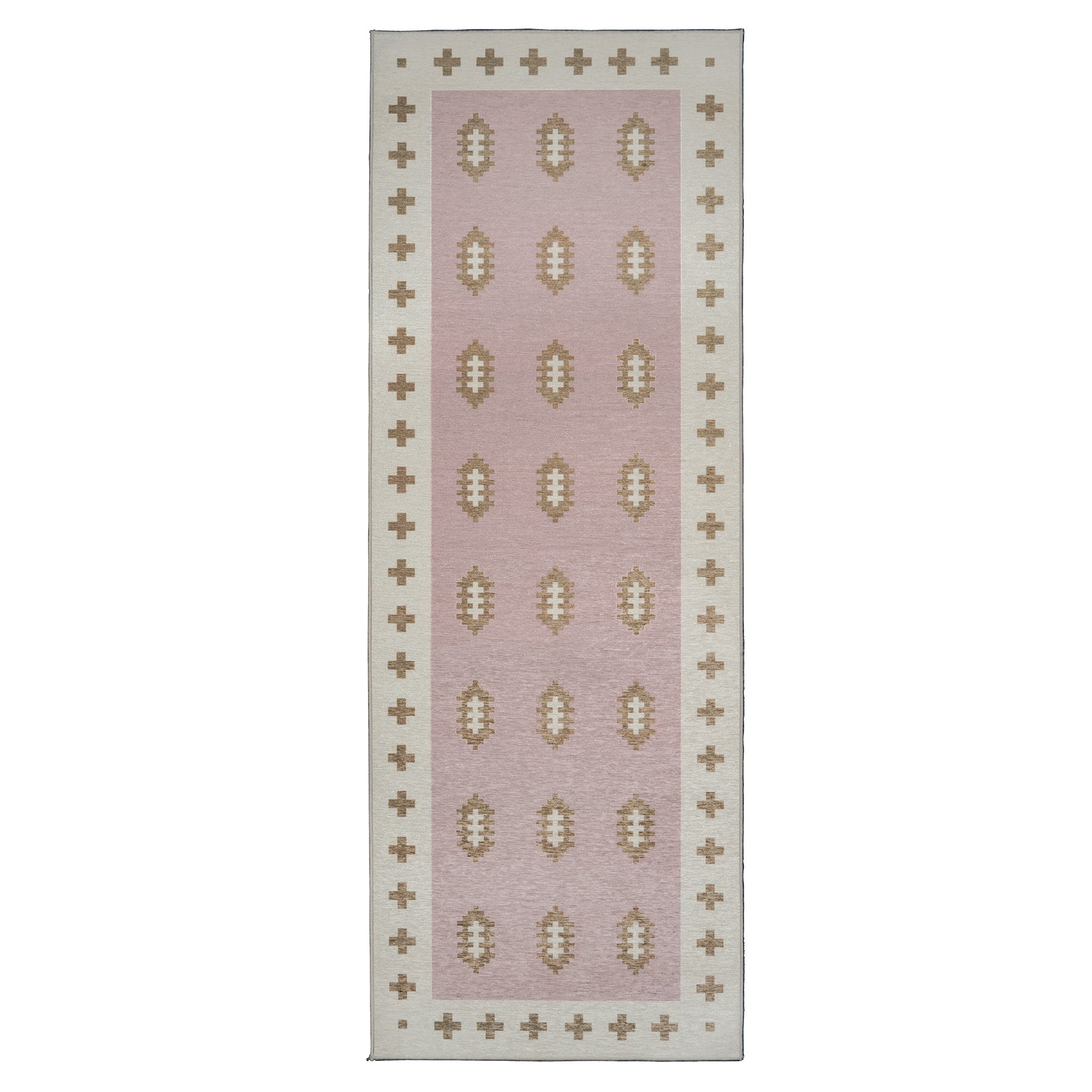 Nordic Weave Petal Pink Washable Rug